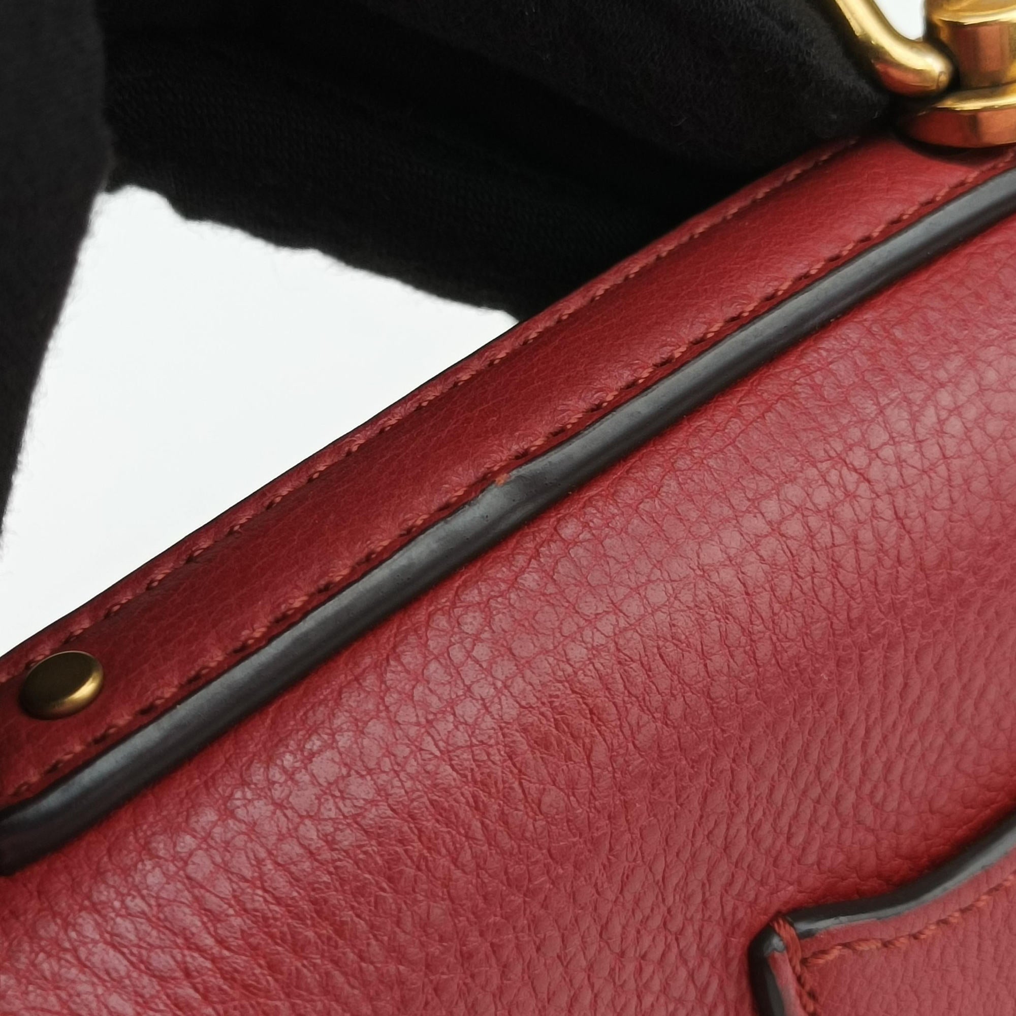 Pre-owned Chloe Nile Minaudiere Red Leather  handbag | stylenewstar
