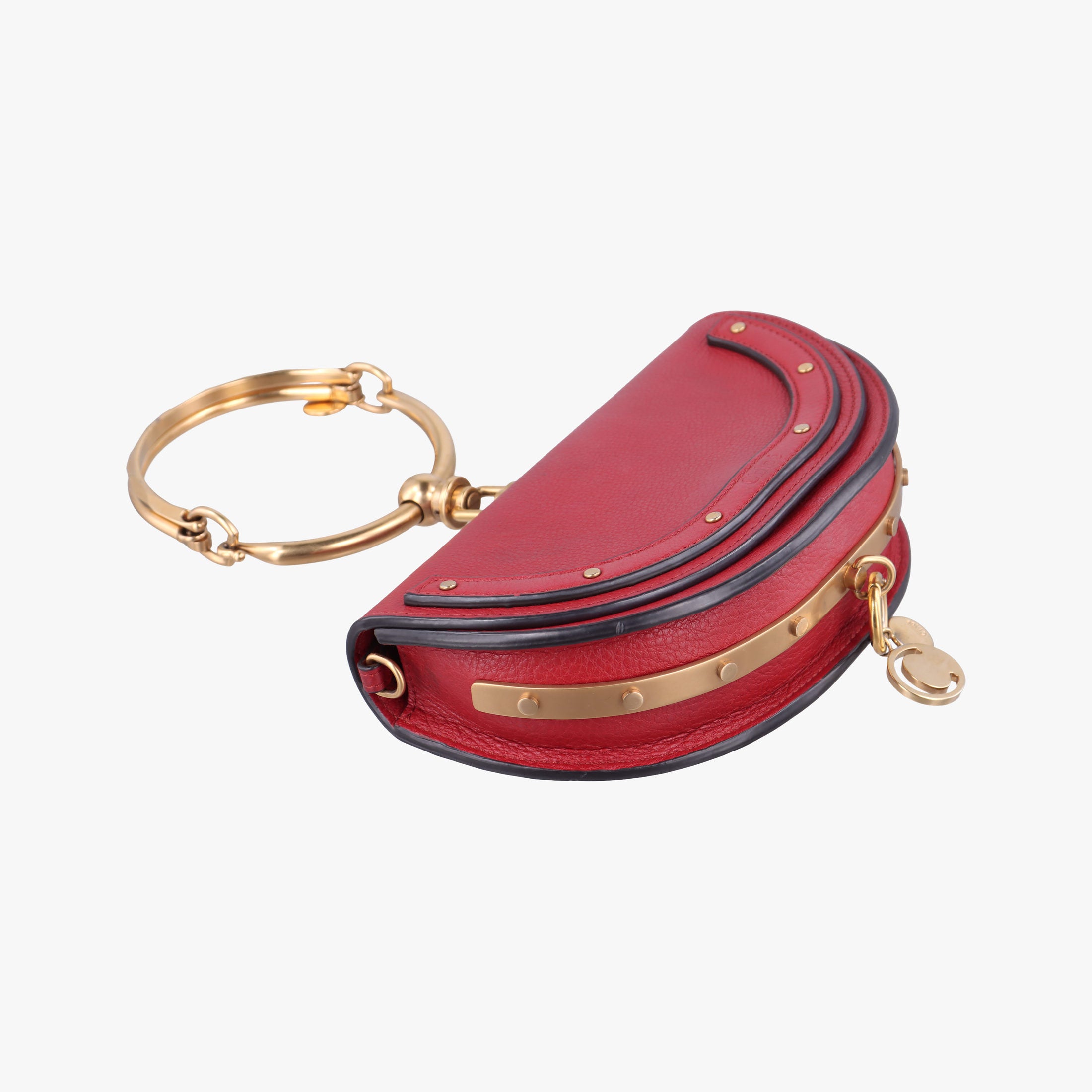 Pre-owned Chloe Nile Minaudiere Red Leather  handbag | stylenewstar