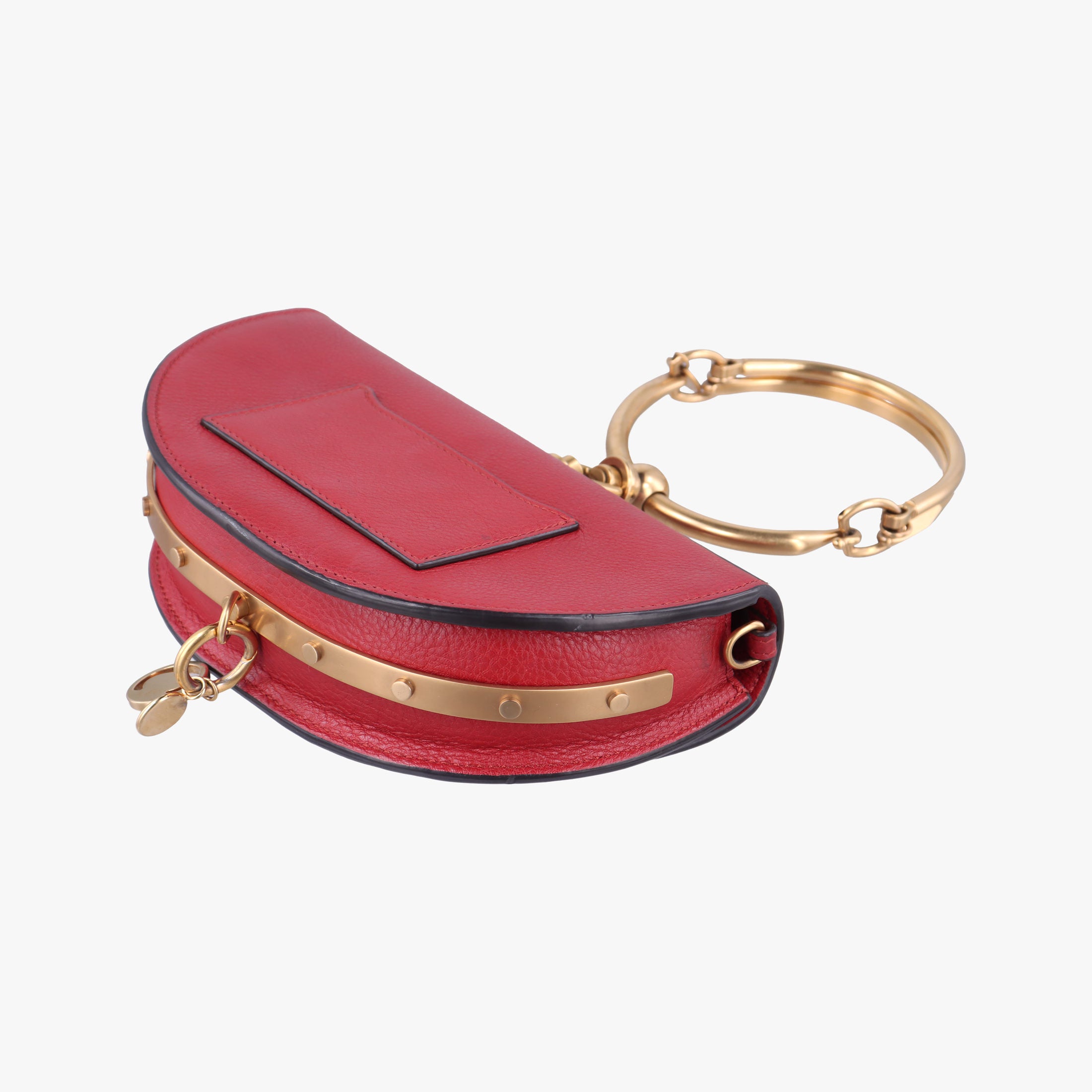 Pre-owned Chloe Nile Minaudiere Red Leather  handbag | stylenewstar