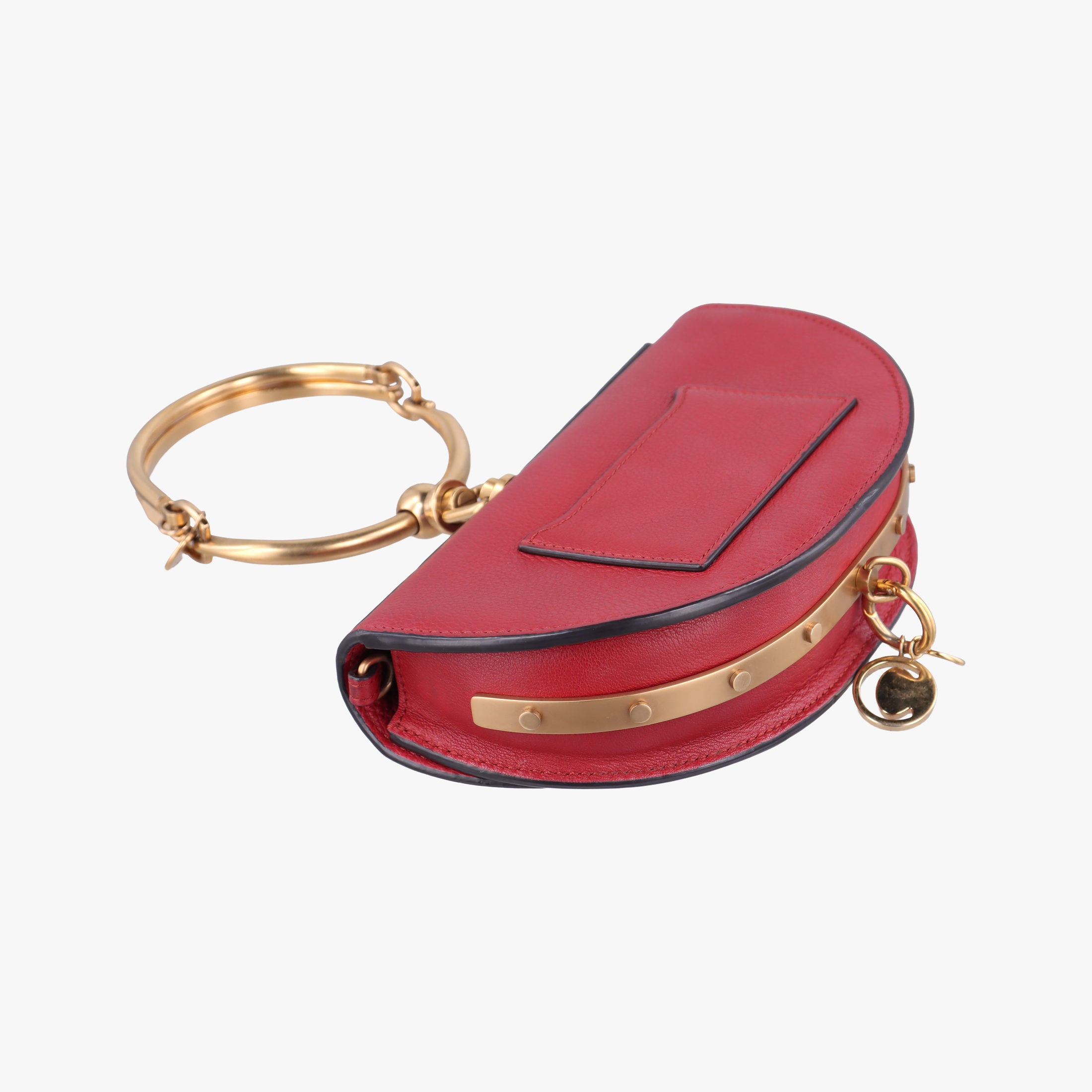 Pre-owned Chloe Nile Minaudiere Red Leather  handbag | stylenewstar