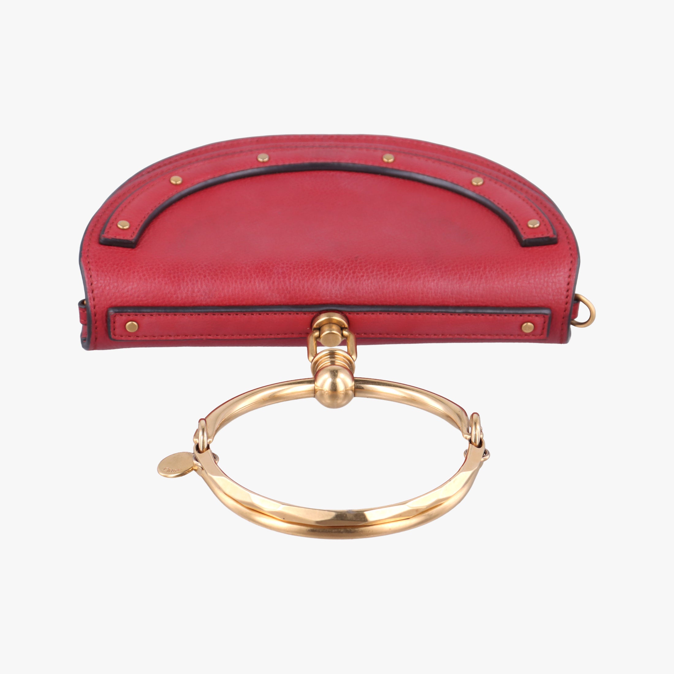 Pre-owned Chloe Nile Minaudiere Red Leather  handbag | stylenewstar