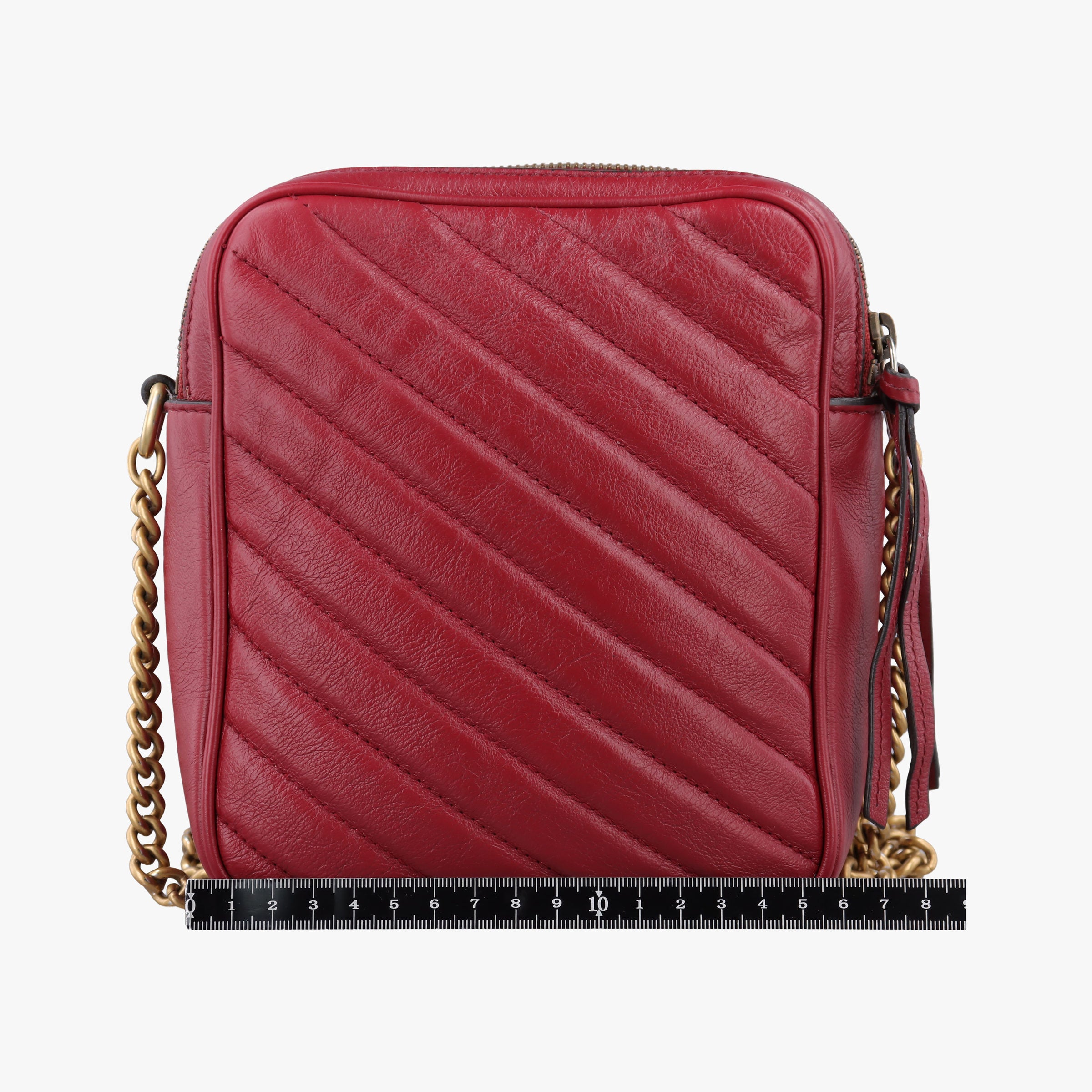 Secondhand Gucci GG Marmont Red Leather 550155 shoulderbag | stylenewstar