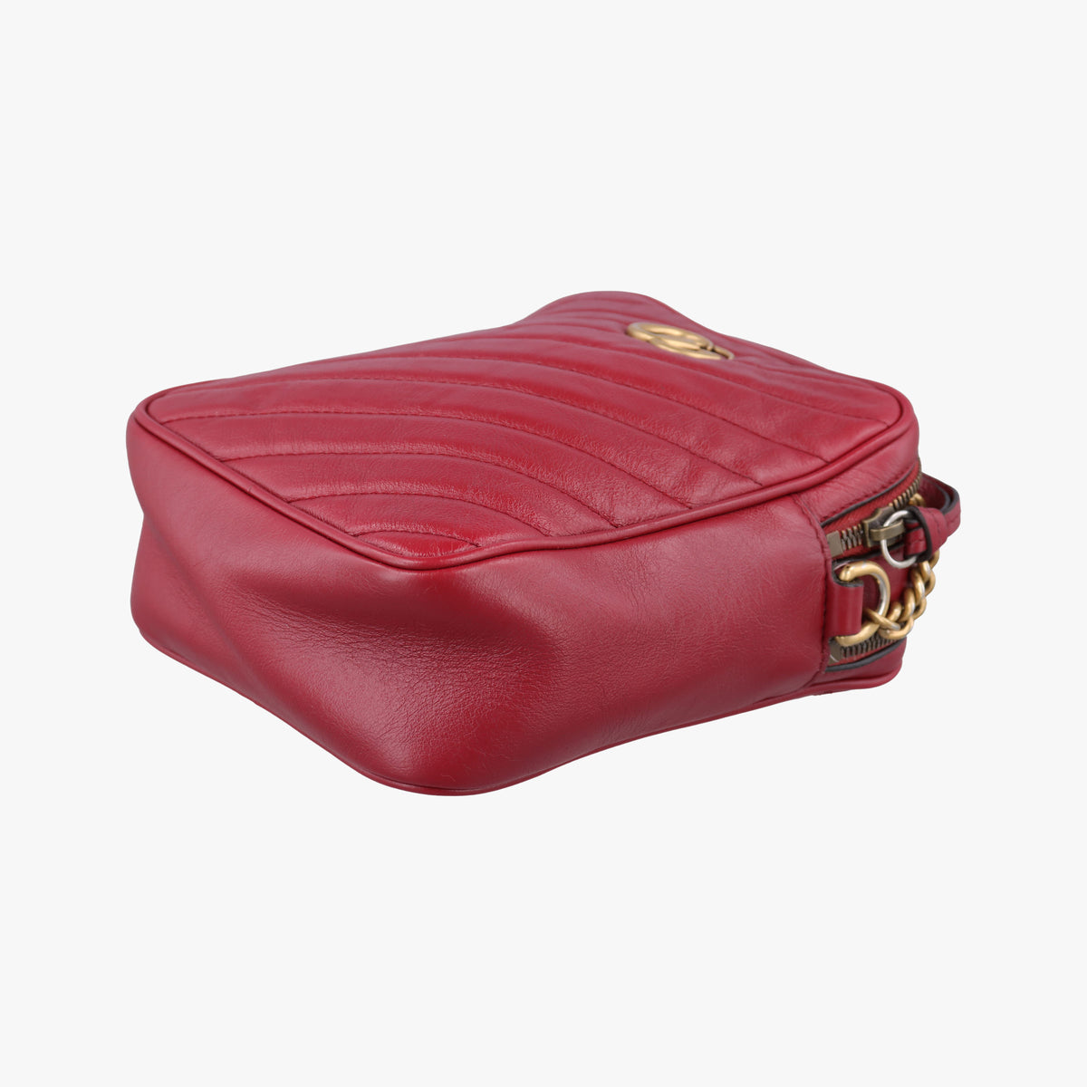 Secondhand Gucci GG Marmont Red Leather 550155 shoulderbag | stylenewstar