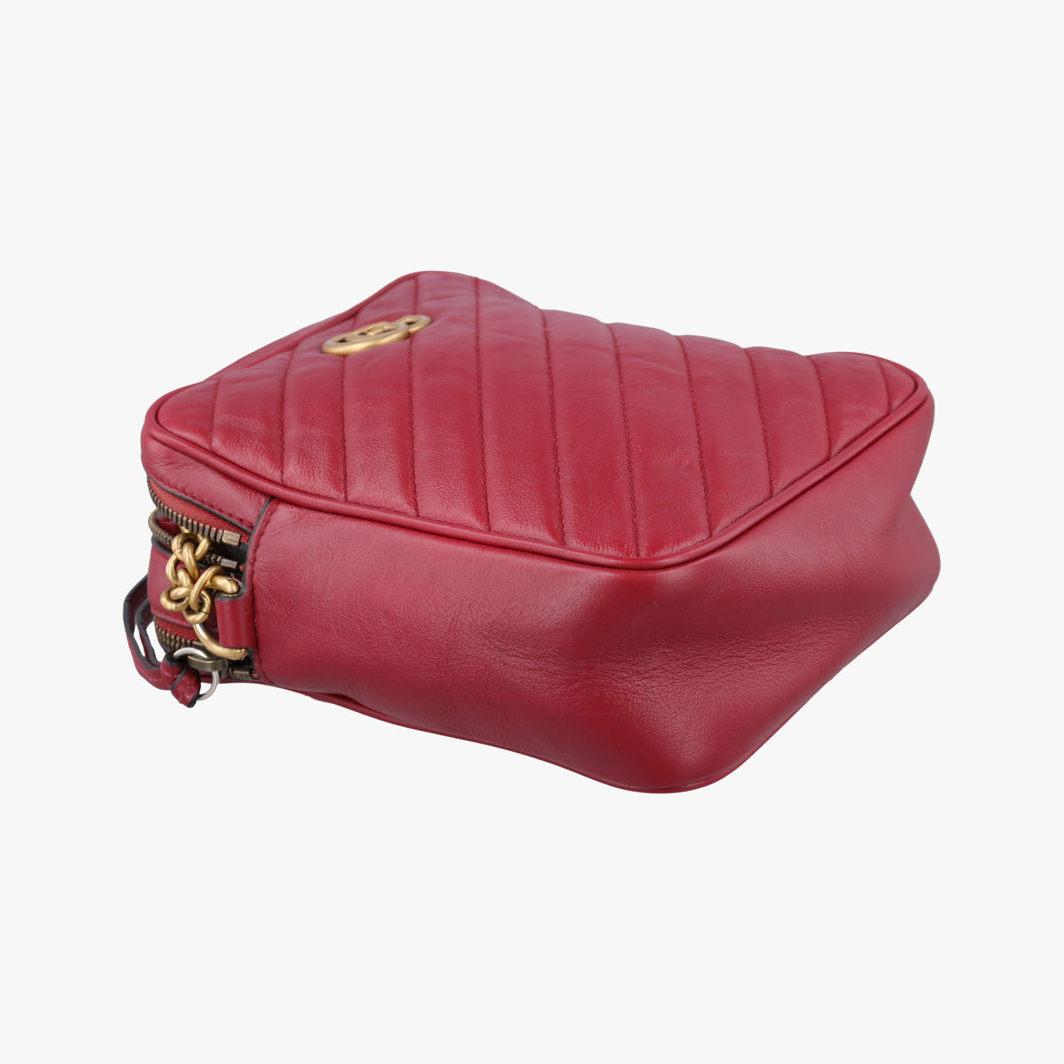 Secondhand Gucci GG Marmont Red Leather 550155 shoulderbag | stylenewstar