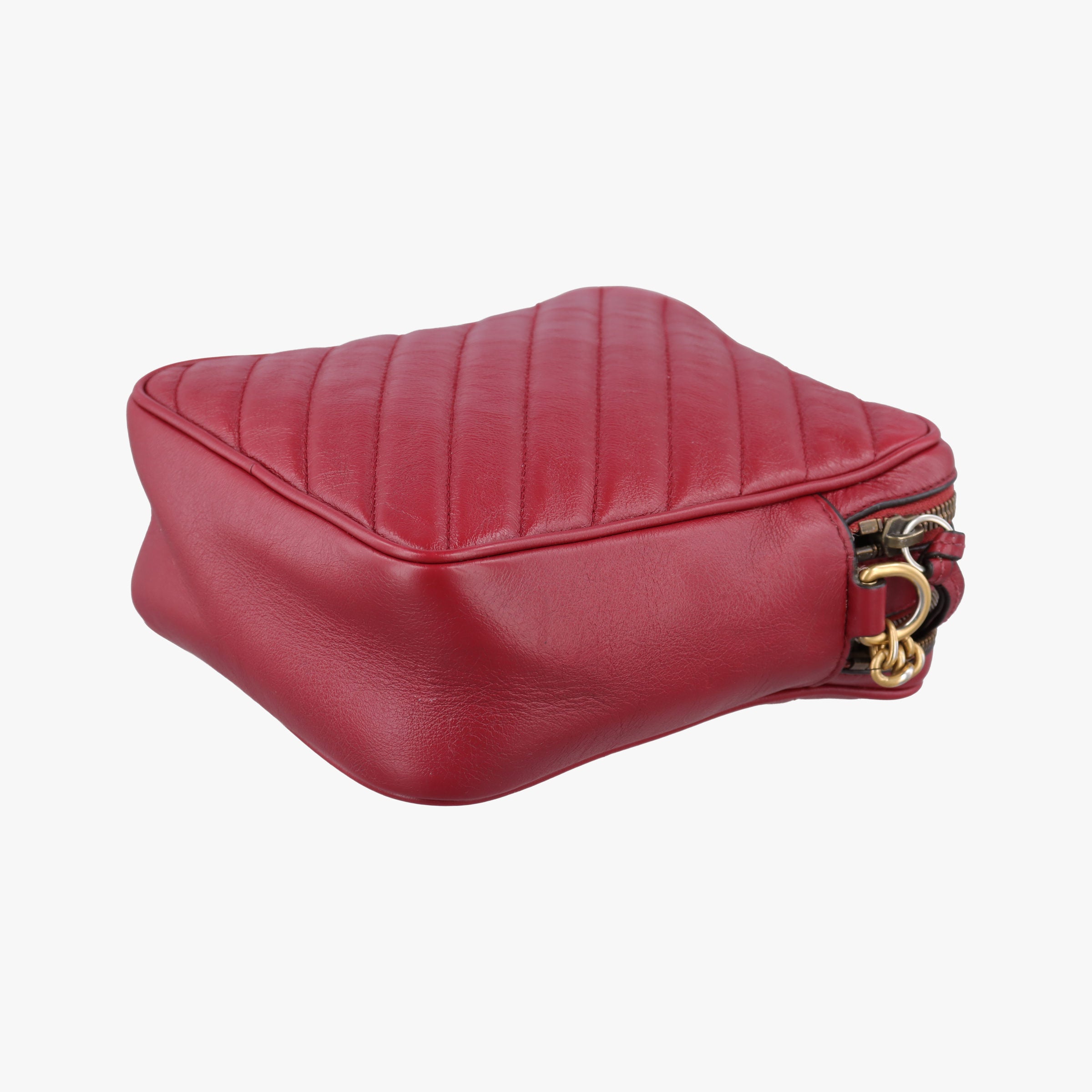 Secondhand Gucci GG Marmont Red Leather 550155 shoulderbag | stylenewstar