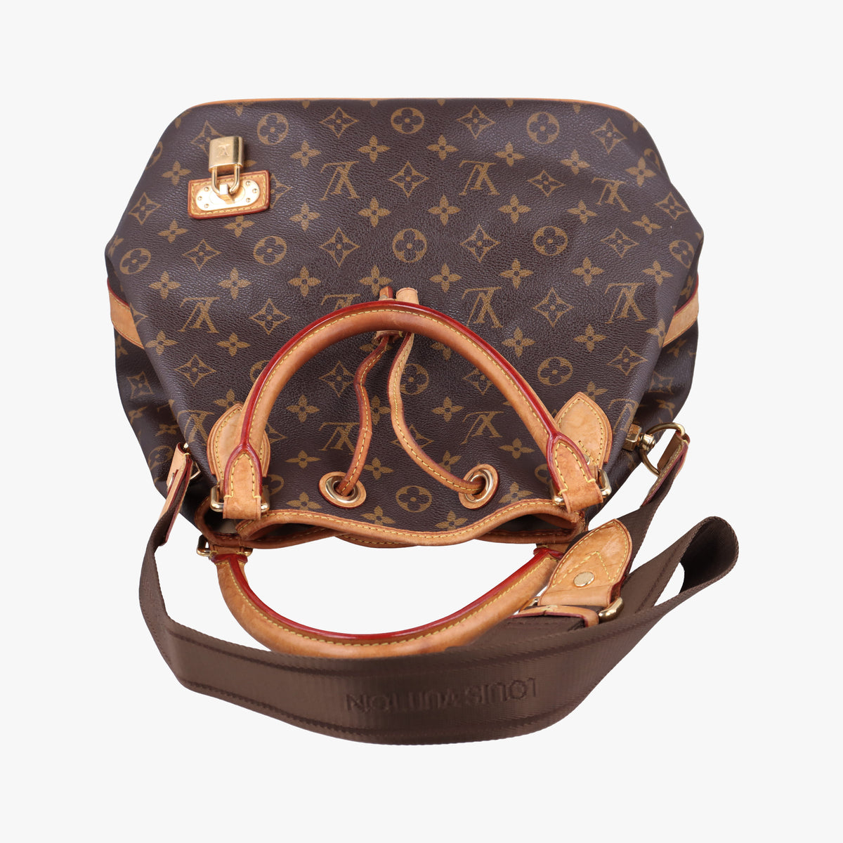 Pre-owned Louis Vuitton Neo Brown×Beige Monogram Canvas M40372 shoulderbag | stylenewstar