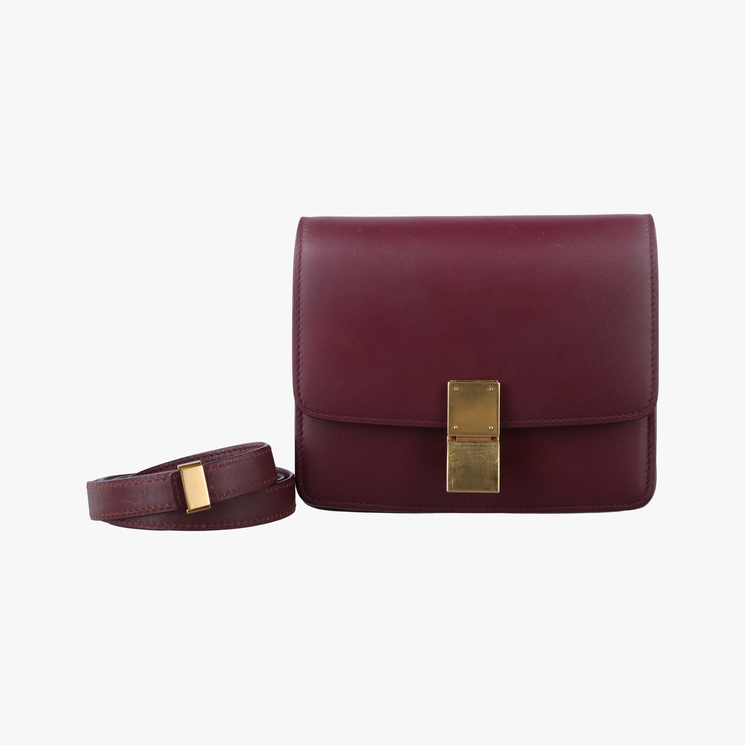 Pre-owned Celine CLASSIC Burgundy Leather  shoulderbag | stylenewstar