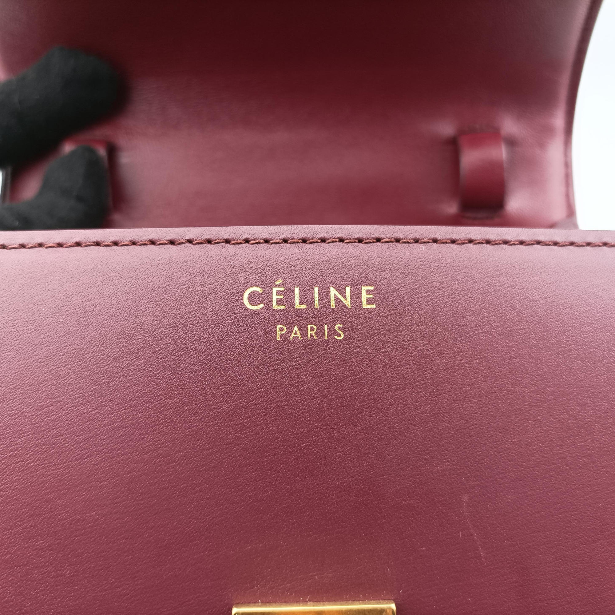Pre-owned Celine CLASSIC Burgundy Leather  shoulderbag | stylenewstar