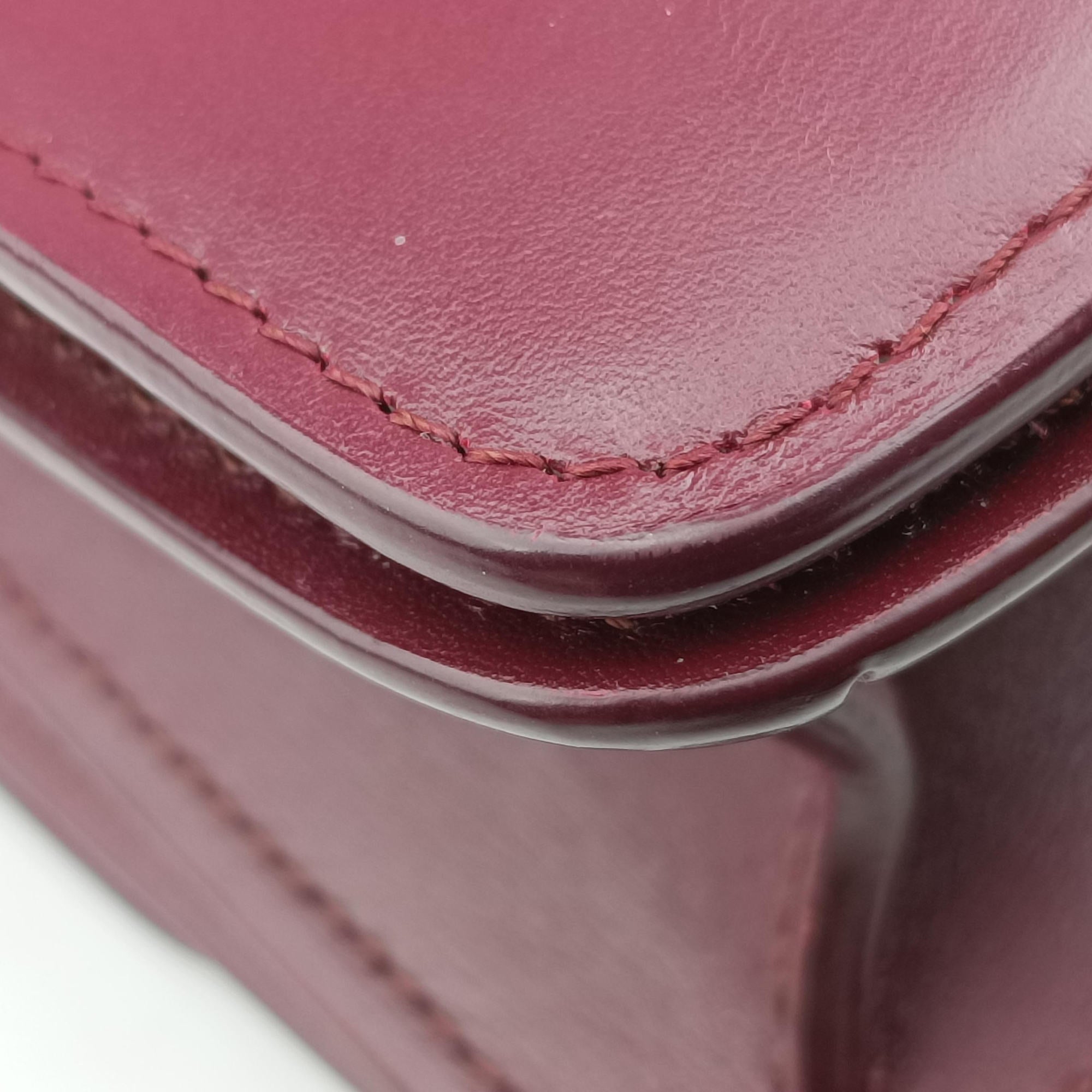 Pre-owned Celine CLASSIC Burgundy Leather  shoulderbag | stylenewstar