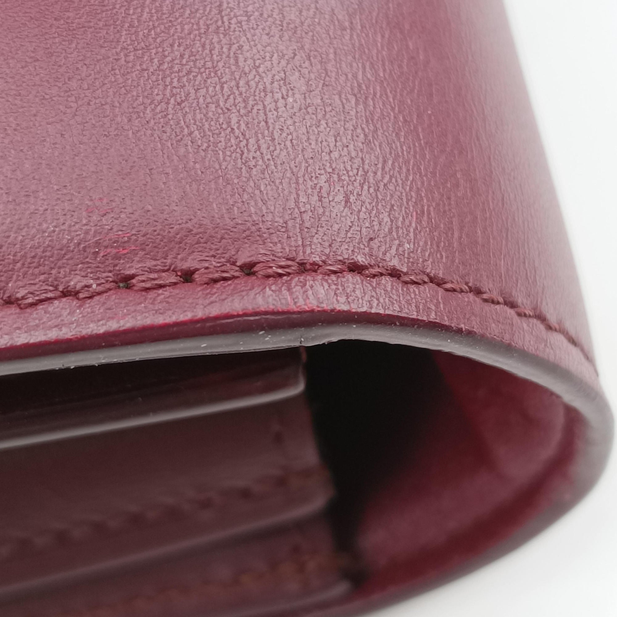 Pre-owned Celine CLASSIC Burgundy Leather  shoulderbag | stylenewstar