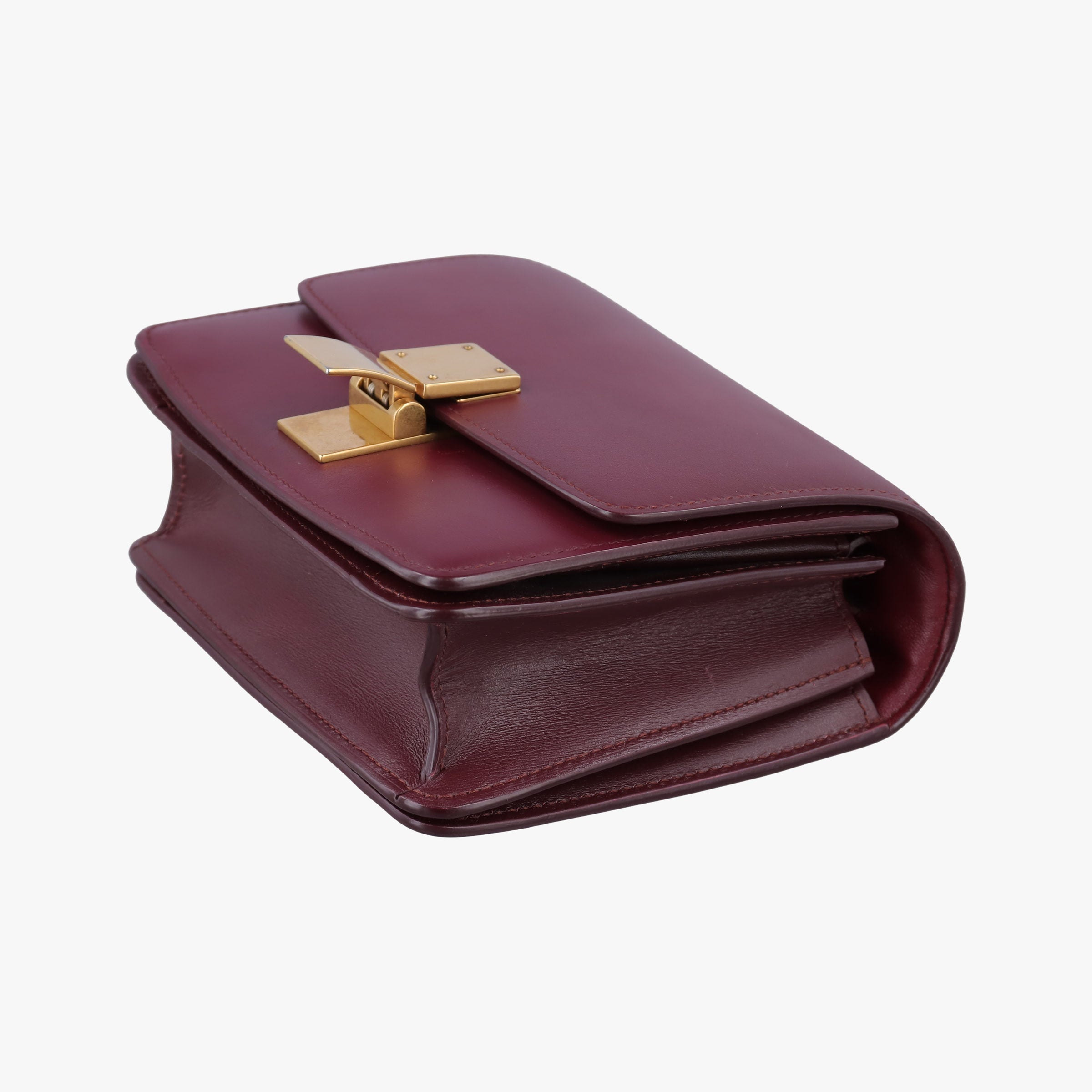 Pre-owned Celine CLASSIC Burgundy Leather  shoulderbag | stylenewstar