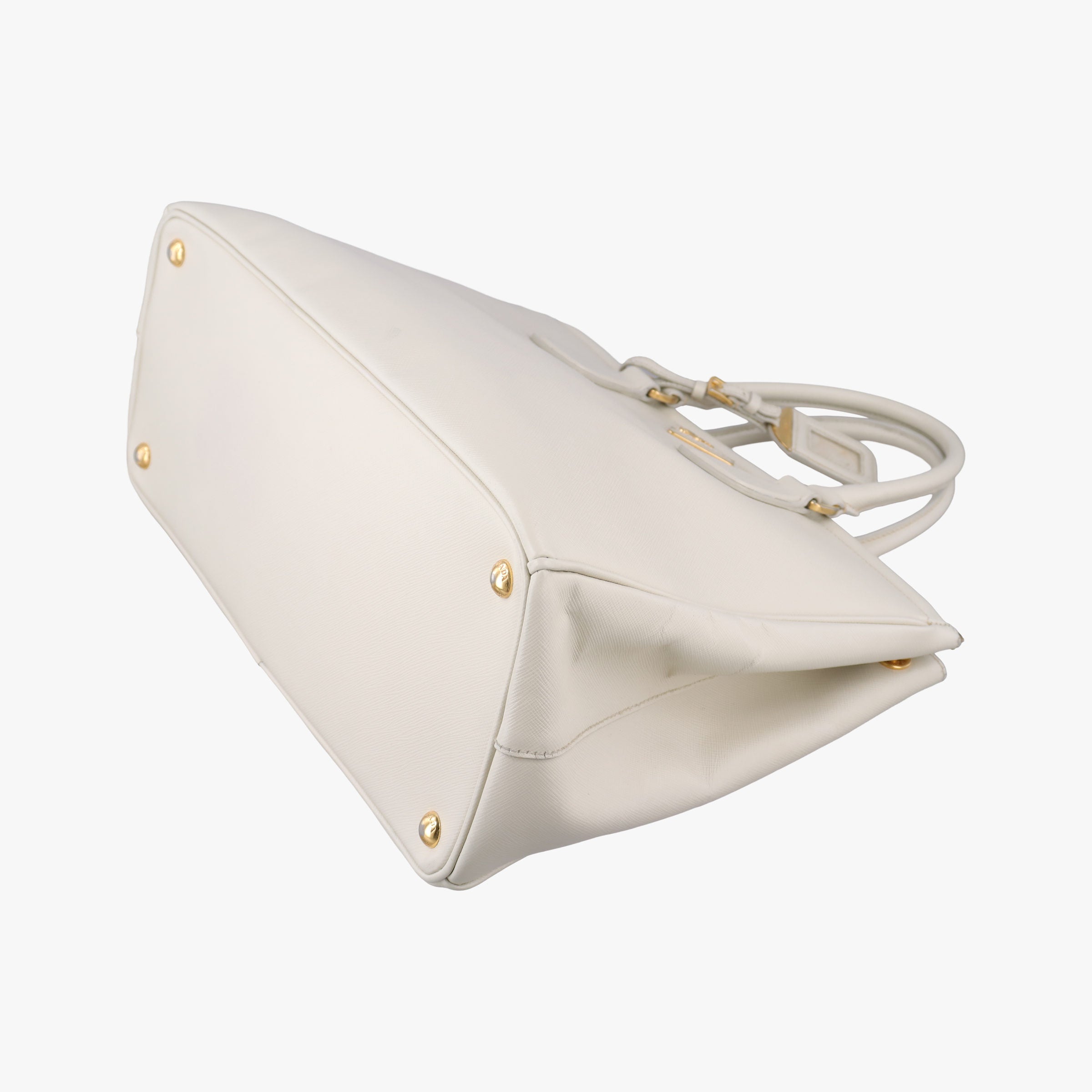 Vintage Prada Parabole Tote White SAFFIANO Leather  handbag | stylenewstar