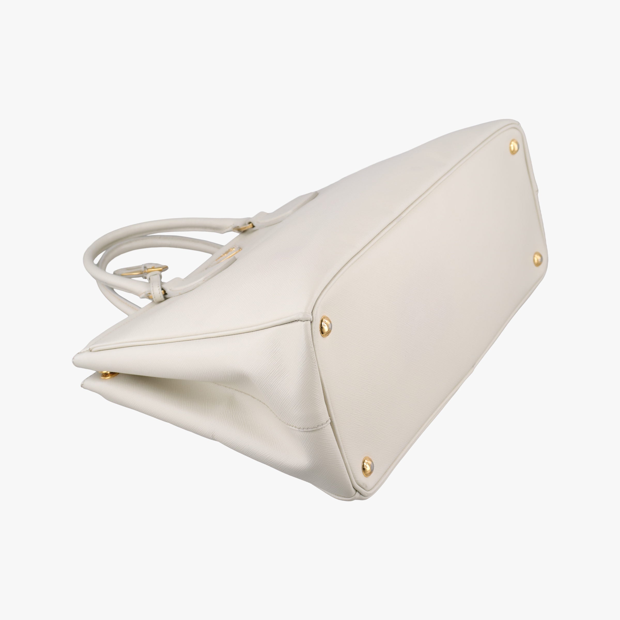 Vintage Prada Parabole Tote White SAFFIANO Leather  handbag | stylenewstar