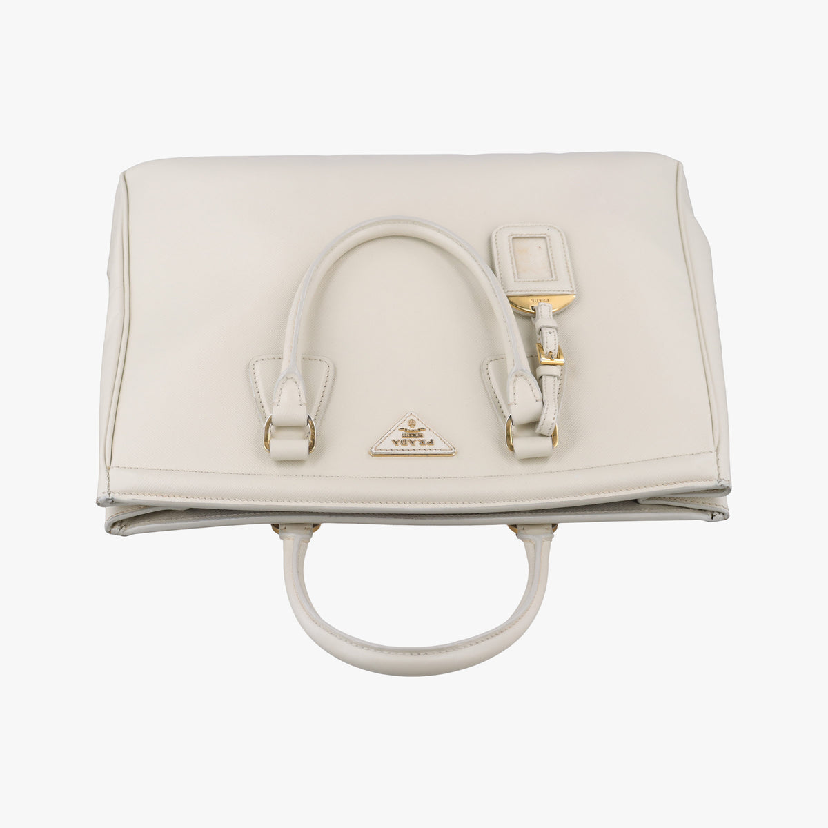 Vintage Prada Parabole Tote White SAFFIANO Leather  handbag | stylenewstar