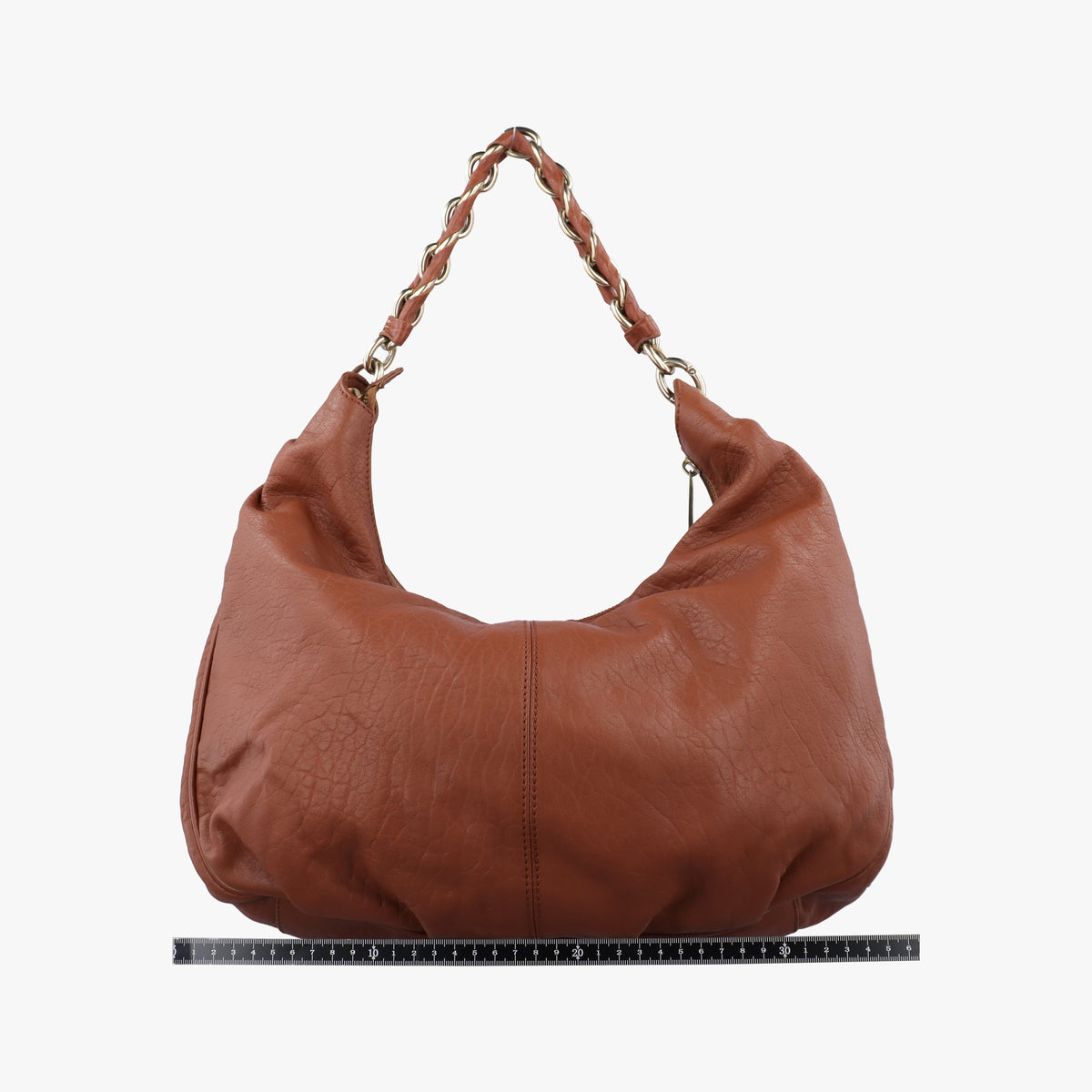 Pre-owned Fendi Mia Brown Leather 8BR631 shoulderbag | stylenewstar