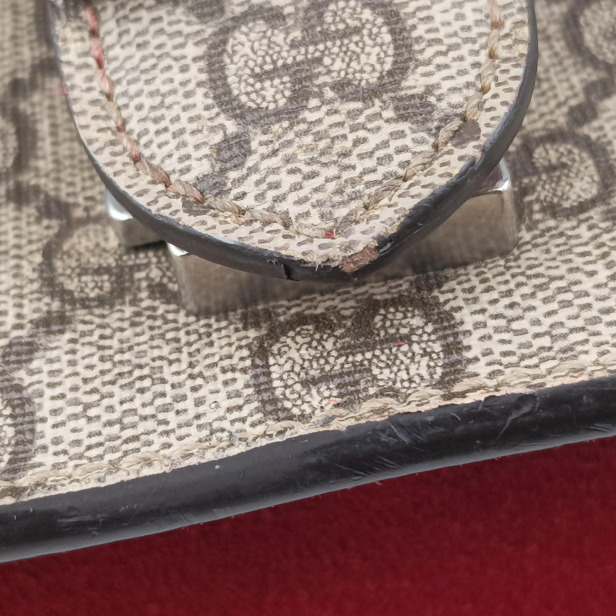 Vintage Gucci Dionysus beige×red PVC coated canvas × suede 421970 shoulderbag | stylenewstar