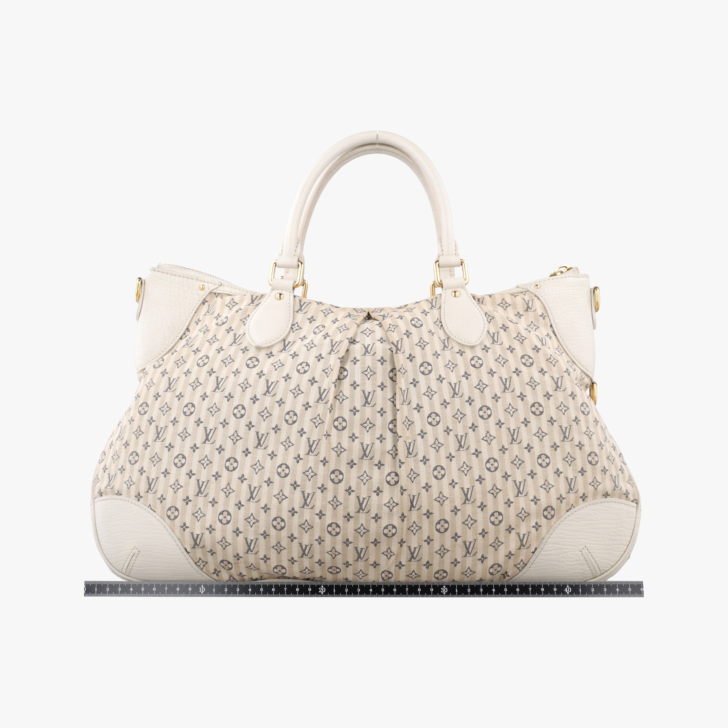 Pre-owned Louis Vuitton Marina GM Blanc Monogram Mini Lin Croisette M95492 shoulderbag | stylenewstar