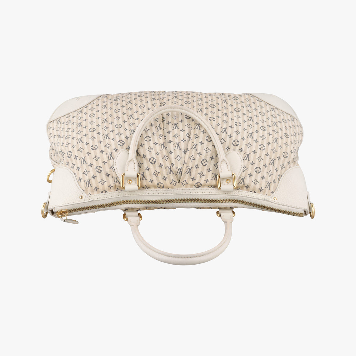 Pre-owned Louis Vuitton Marina GM Blanc Monogram Mini Lin Croisette M95492 shoulderbag | stylenewstar