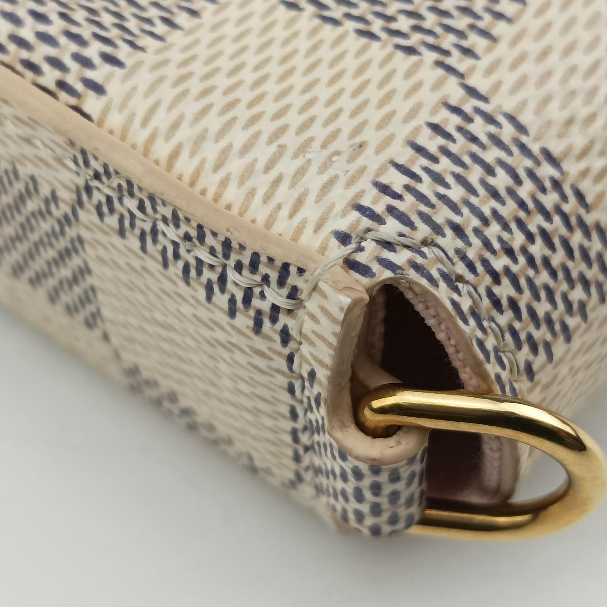Pre-owned Louis Vuitton Pochette Felicie Azur Damier Canvas N63106 shoulderbag | stylenewstar