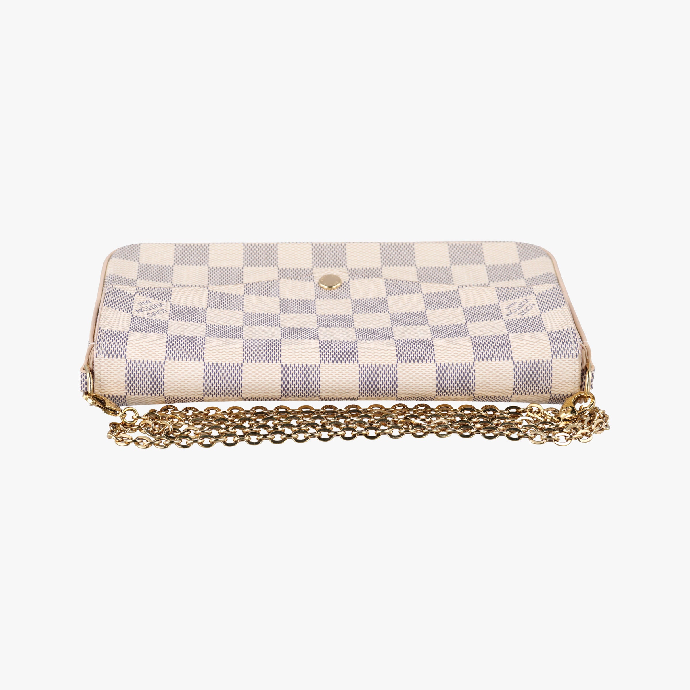 Pre-owned Louis Vuitton Pochette Felicie Azur Damier Canvas N63106 shoulderbag | stylenewstar