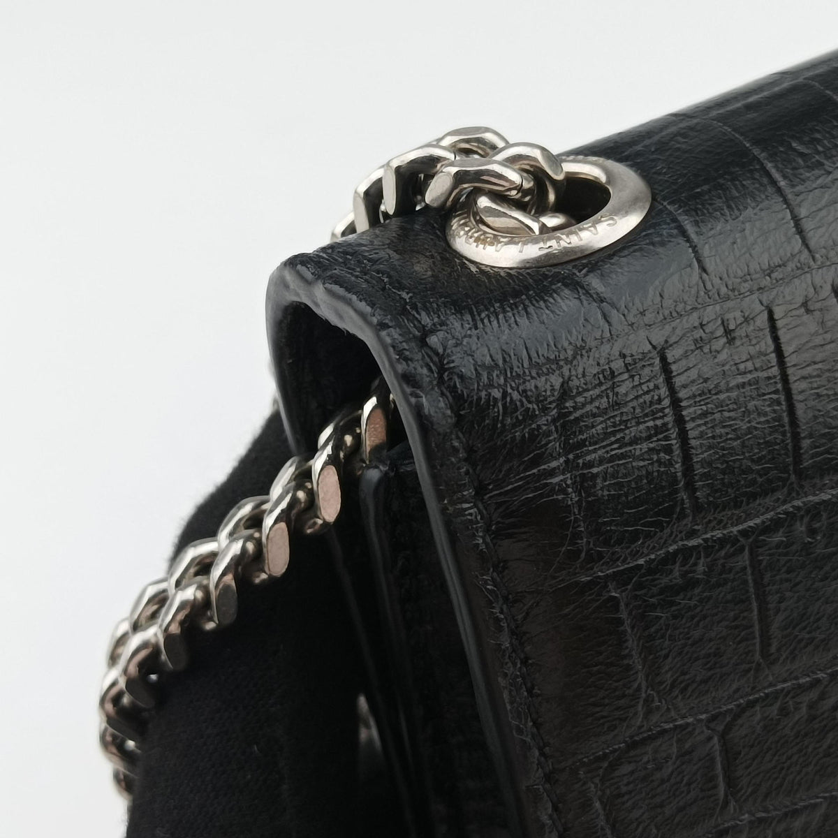 Pre-owned Yves Saint Laurent KATE Black Leather 474366 shoulderbag | stylenewstar