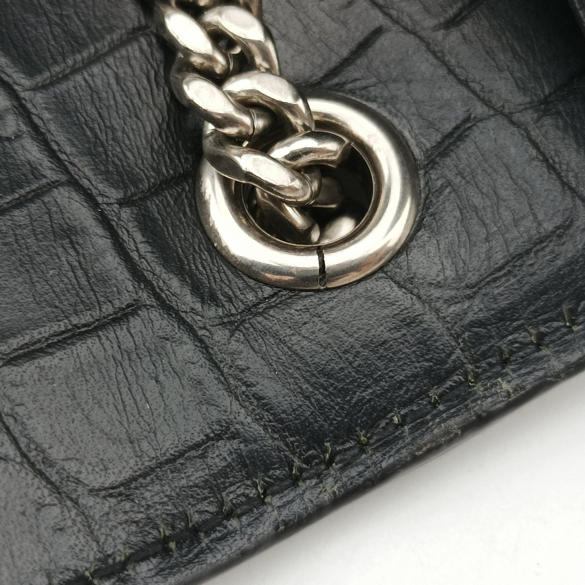 Pre-owned Yves Saint Laurent KATE Black Leather 474366 shoulderbag | stylenewstar