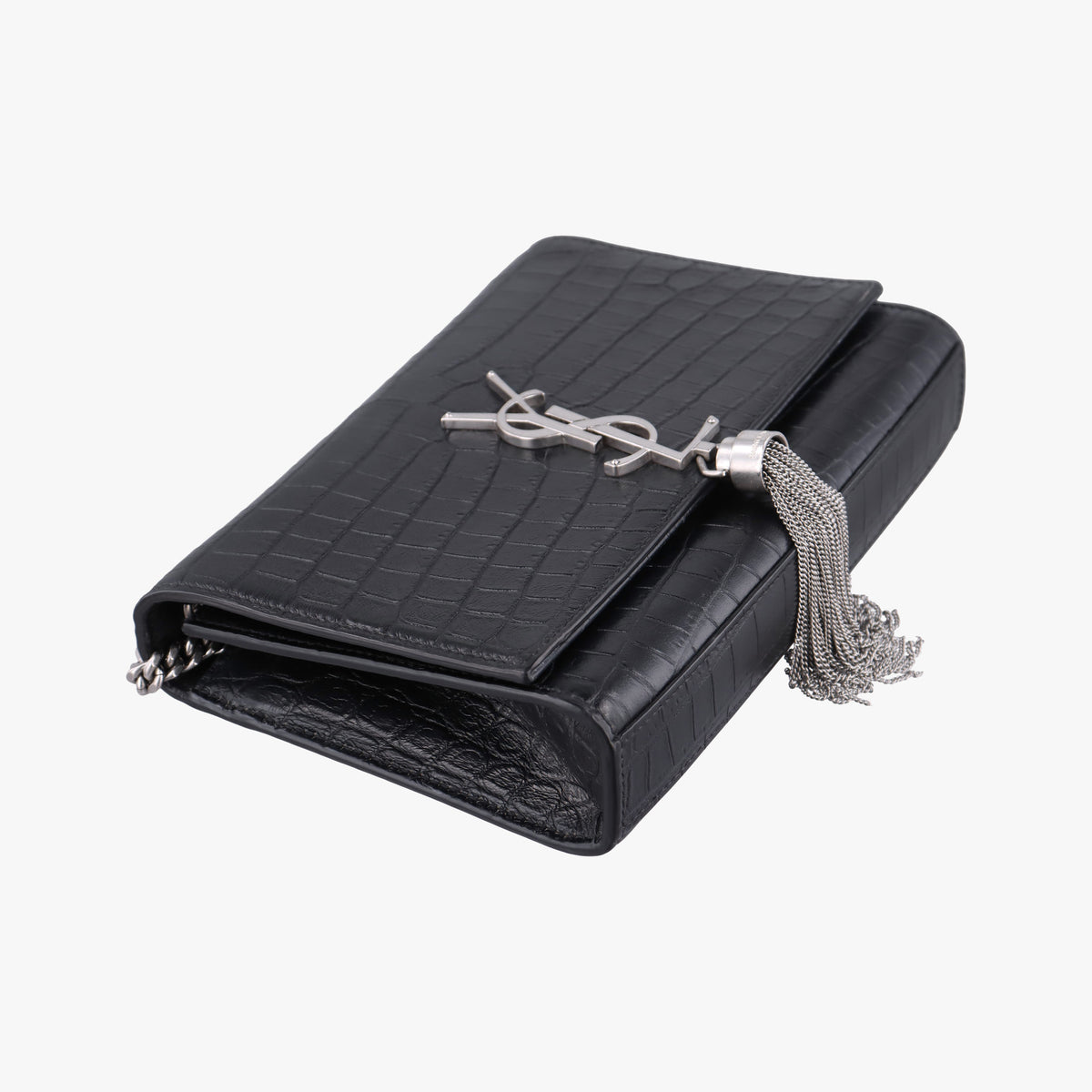 Pre-owned Yves Saint Laurent KATE Black Leather 474366 shoulderbag | stylenewstar