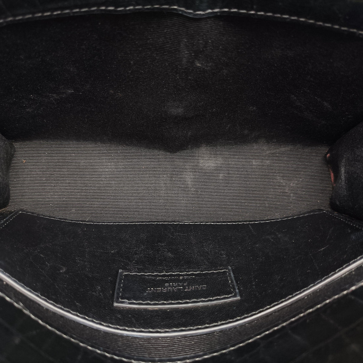 Pre-owned Yves Saint Laurent KATE Black Leather 474366 shoulderbag | stylenewstar