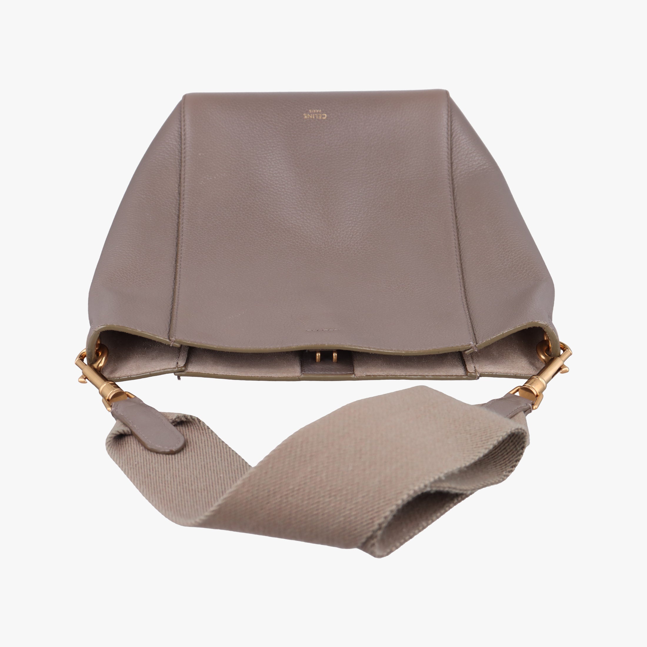 Secondhand Celine Sangle Bucket Small Brown Leather  shoulderbag | stylenewstar
