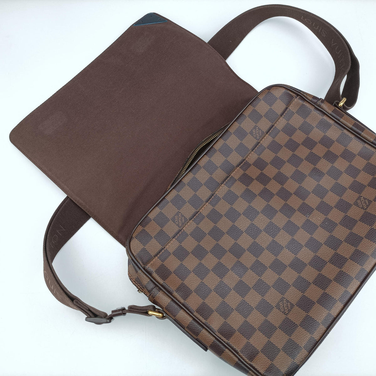 Pre-owned Louis Vuitton SHELTON MM EBENE Damier Canvas N41149 shoulderbag | stylenewstar