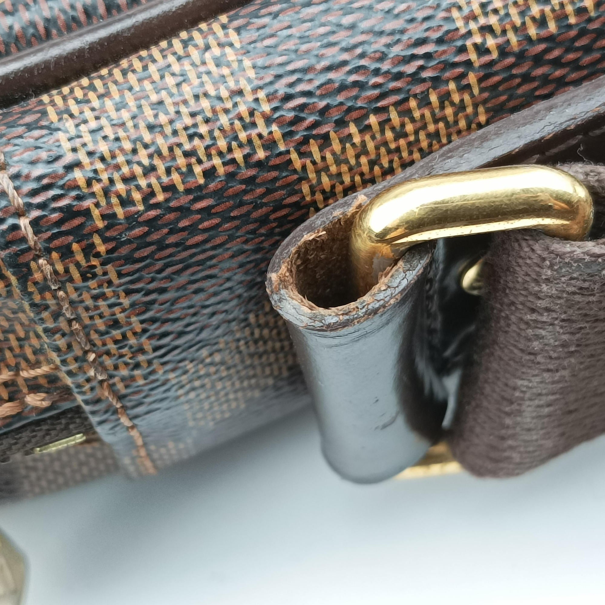 Pre-owned Louis Vuitton SHELTON MM EBENE Damier Canvas N41149 shoulderbag | stylenewstar
