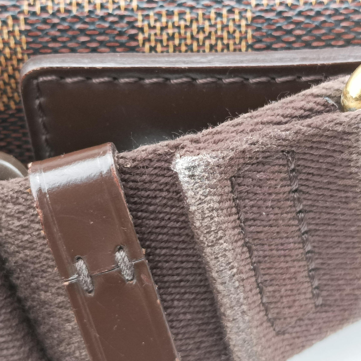 Pre-owned Louis Vuitton SHELTON MM EBENE Damier Canvas N41149 shoulderbag | stylenewstar