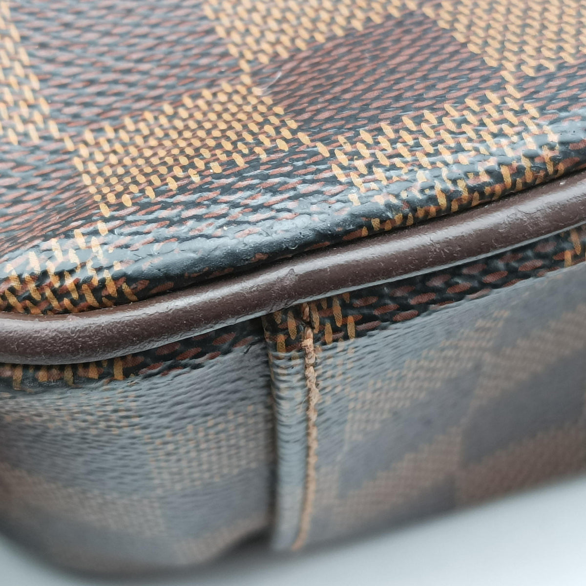 Pre-owned Louis Vuitton SHELTON MM EBENE Damier Canvas N41149 shoulderbag | stylenewstar