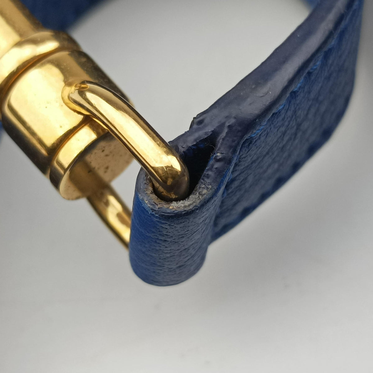 Pre-owned Celine Trapèze Beige×blue×black Leather  shoulderbag | stylenewstar