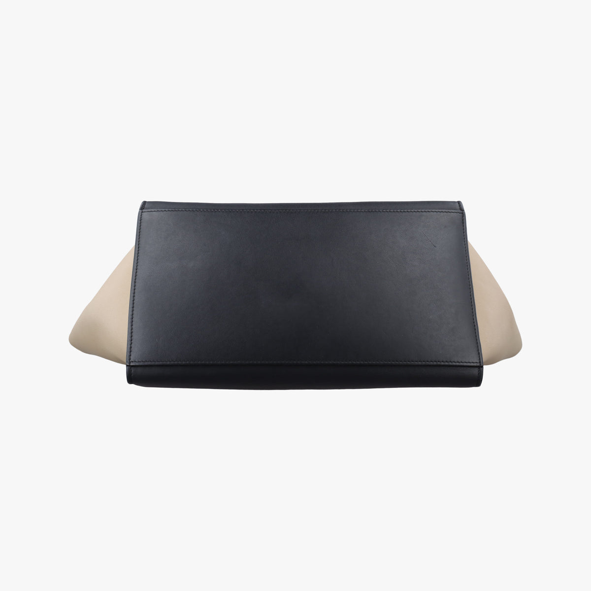 Pre-owned Celine Trapèze Beige×blue×black Leather  shoulderbag | stylenewstar