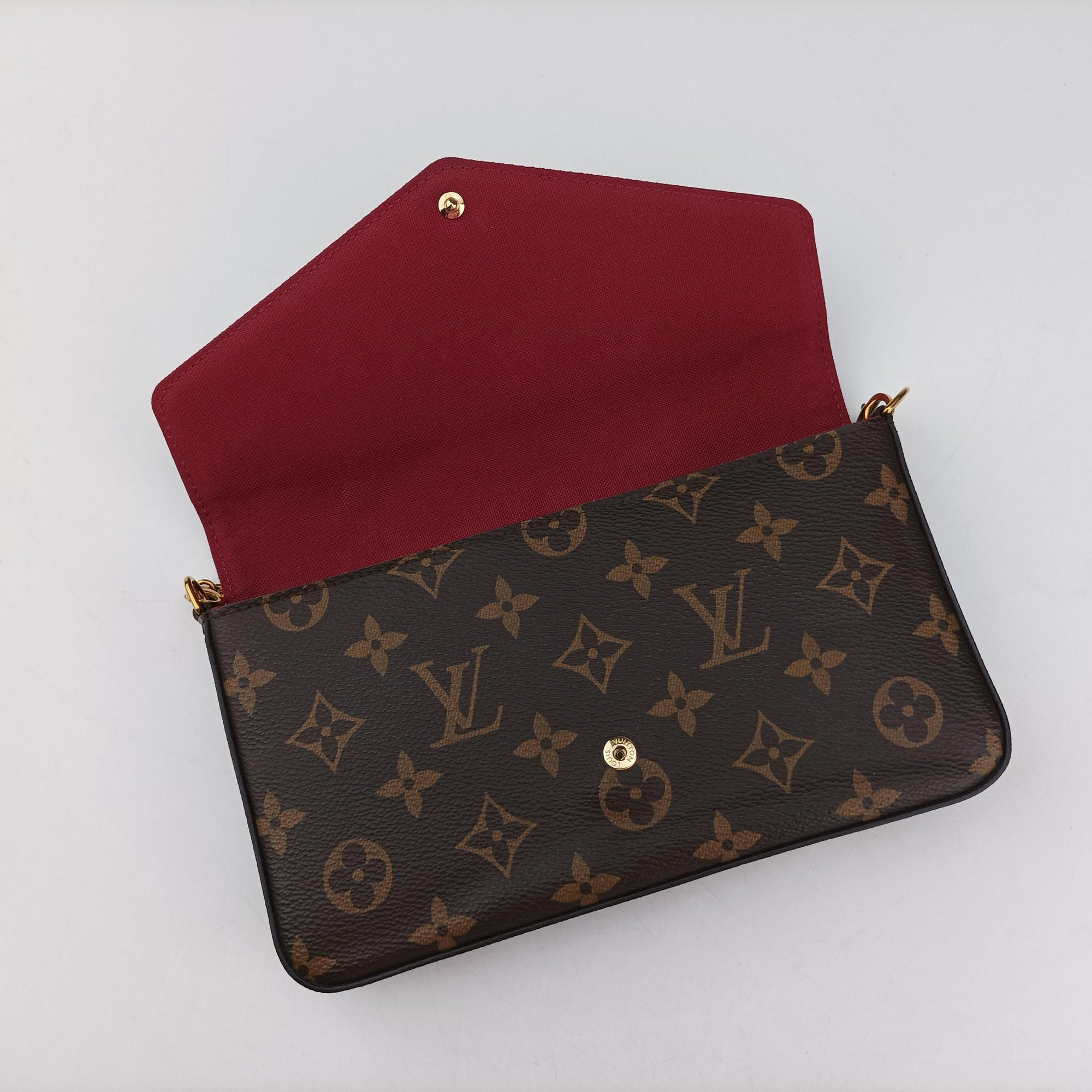 Pre-owned Louis Vuitton Pochette Felicie Brown Monogram Canvas M61276 shoulderbag | stylenewstar