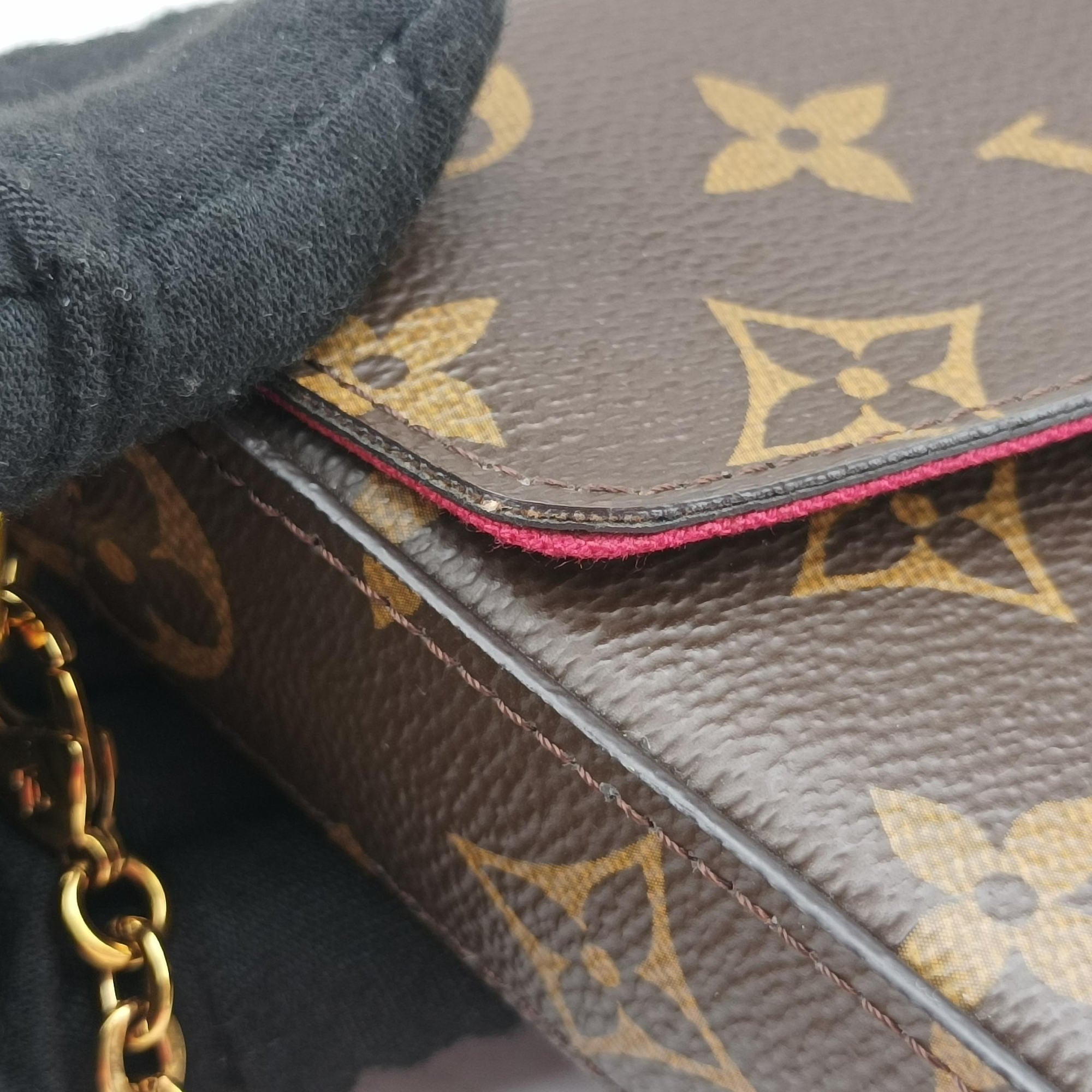 Pre-owned Louis Vuitton Pochette Felicie Brown Monogram Canvas M61276 shoulderbag | stylenewstar