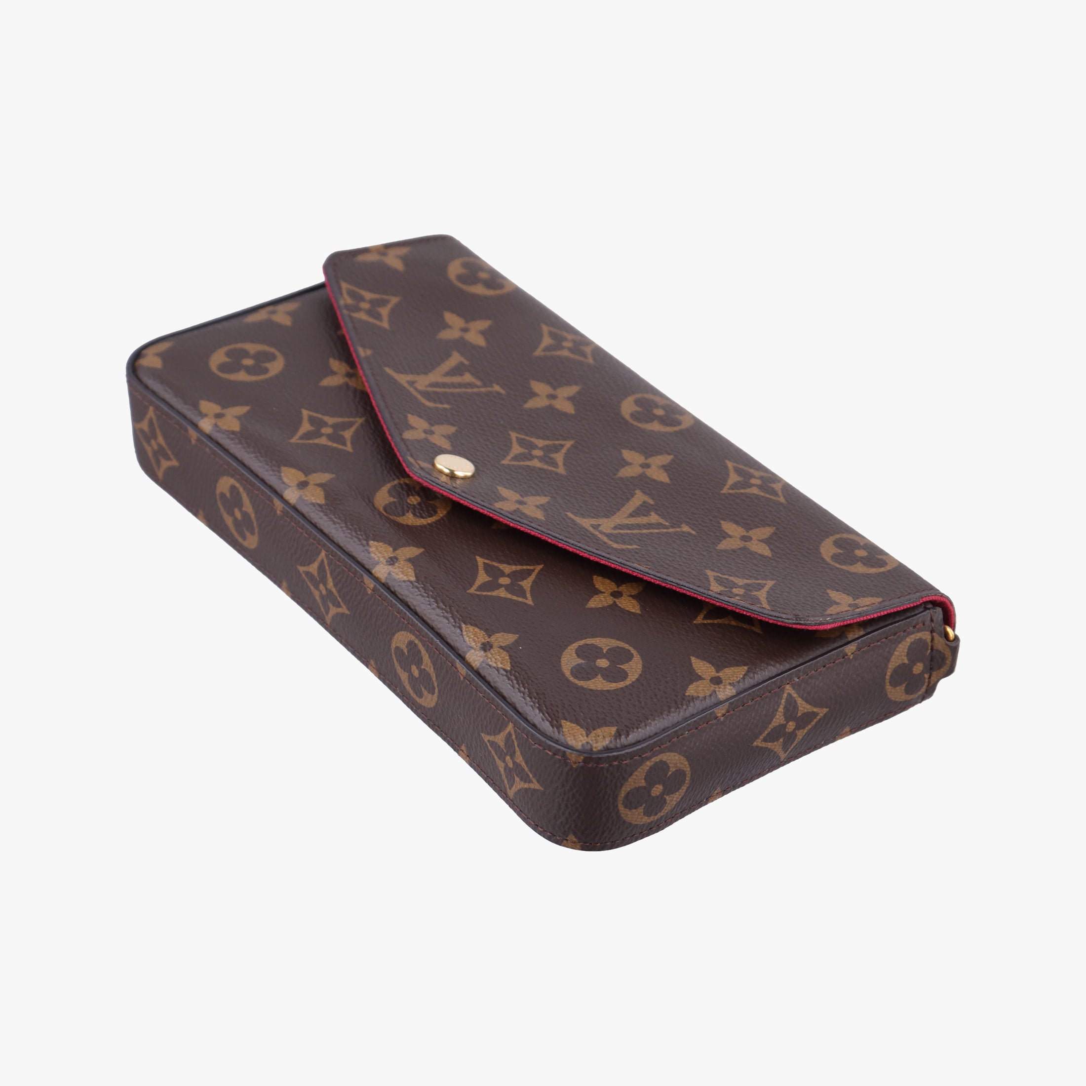 Pre-owned Louis Vuitton Pochette Felicie Brown Monogram Canvas M61276 shoulderbag | stylenewstar