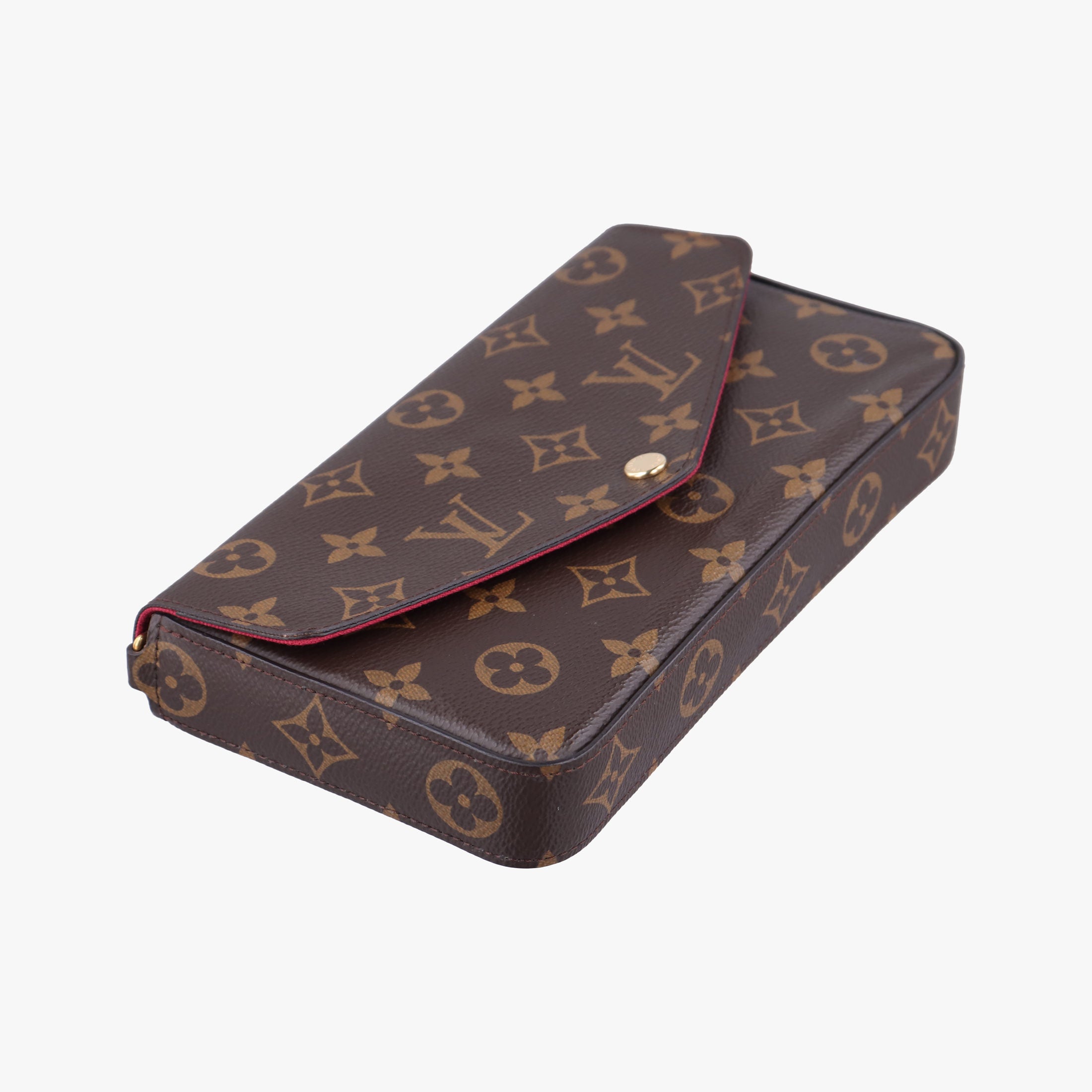 Pre-owned Louis Vuitton Pochette Felicie Brown Monogram Canvas M61276 shoulderbag | stylenewstar