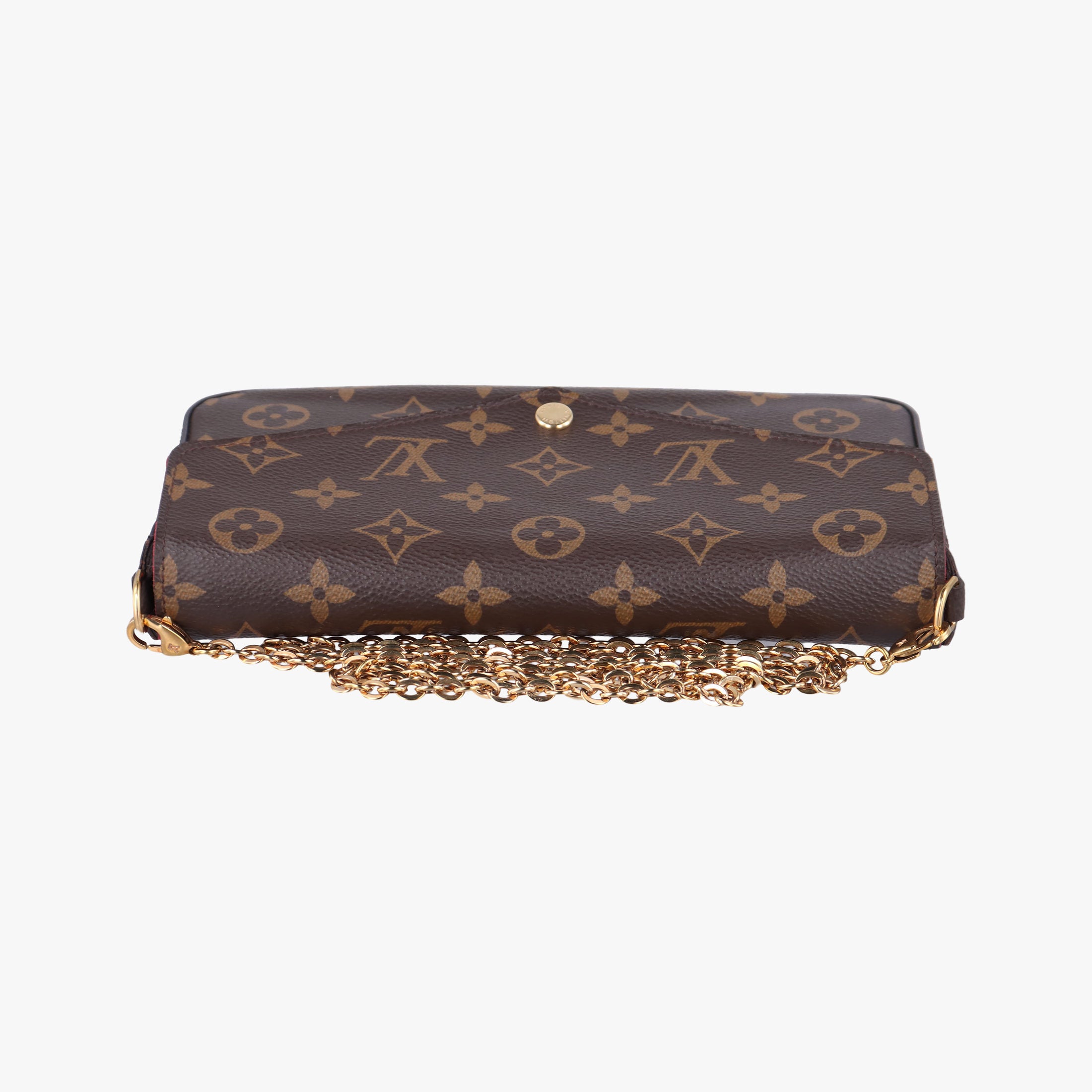 Pre-owned Louis Vuitton Pochette Felicie Brown Monogram Canvas M61276 shoulderbag | stylenewstar