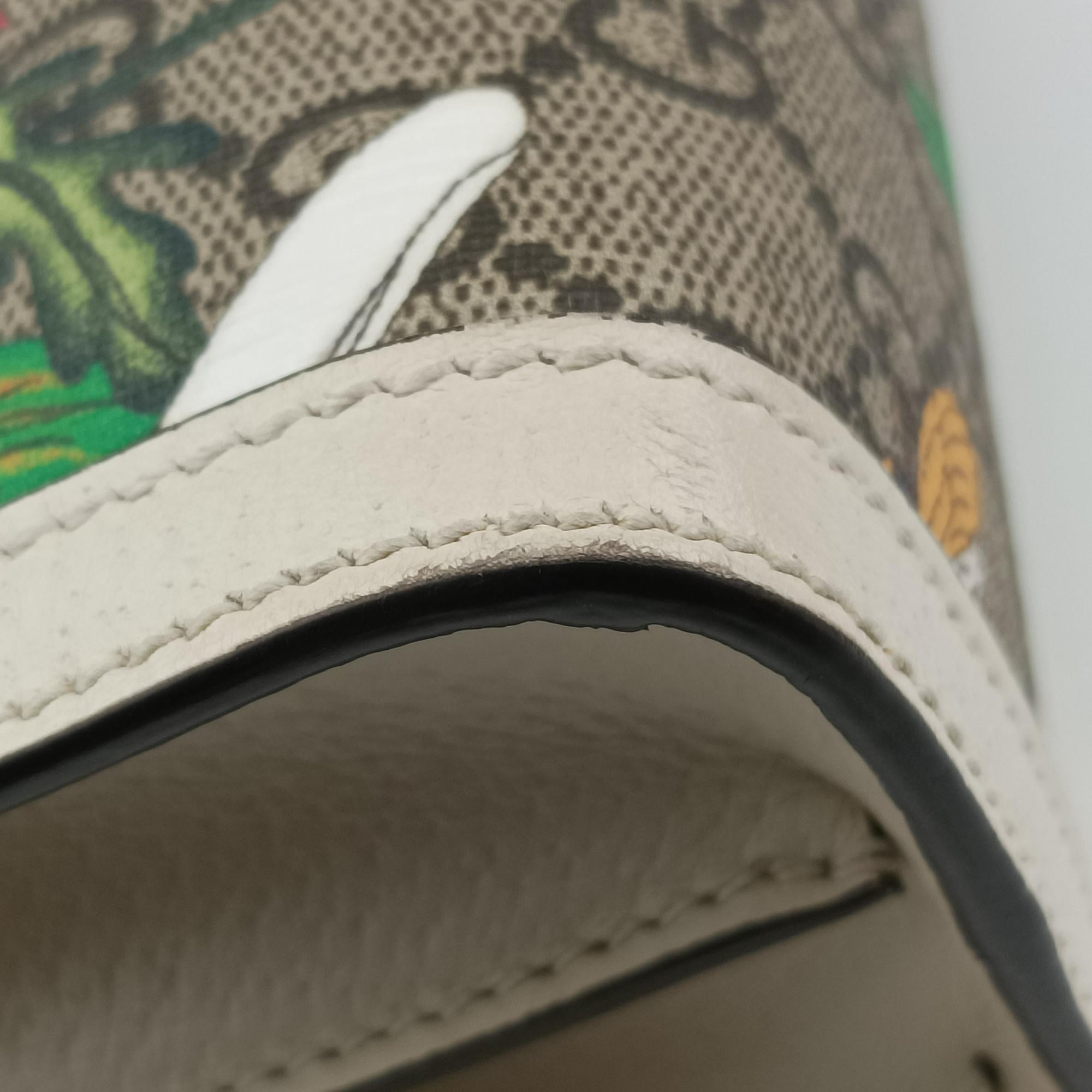 Pre-owned Gucci Ophidia Beige×White×Multicolor PVC coated canvas×Leather 503877 shoulderbag | stylenewstar