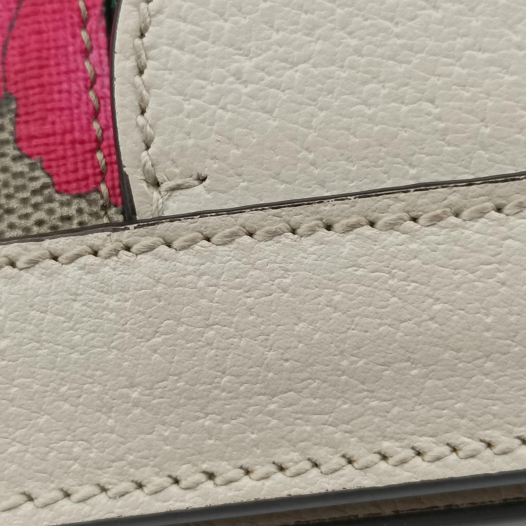 Pre-owned Gucci Ophidia Beige×White×Multicolor PVC coated canvas×Leather 503877 shoulderbag | stylenewstar