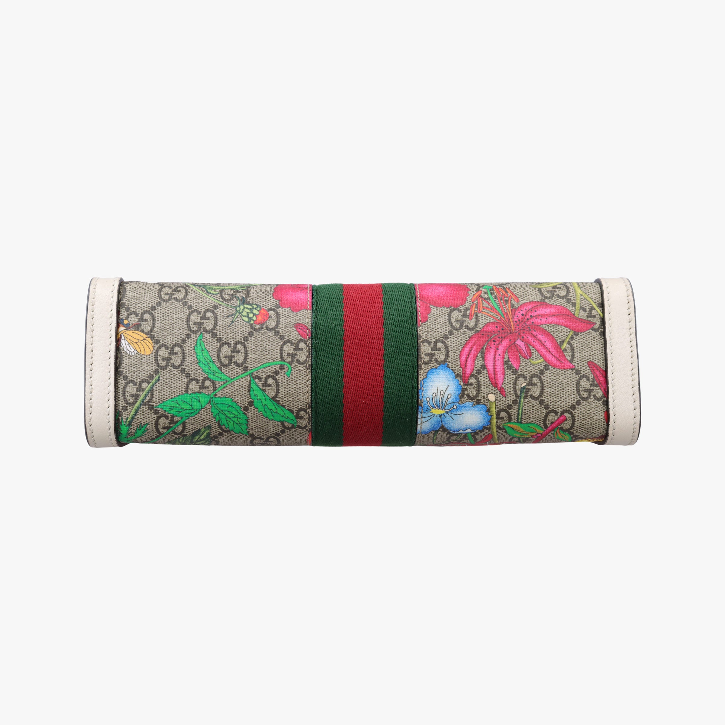 Pre-owned Gucci Ophidia Beige×White×Multicolor PVC coated canvas×Leather 503877 shoulderbag | stylenewstar