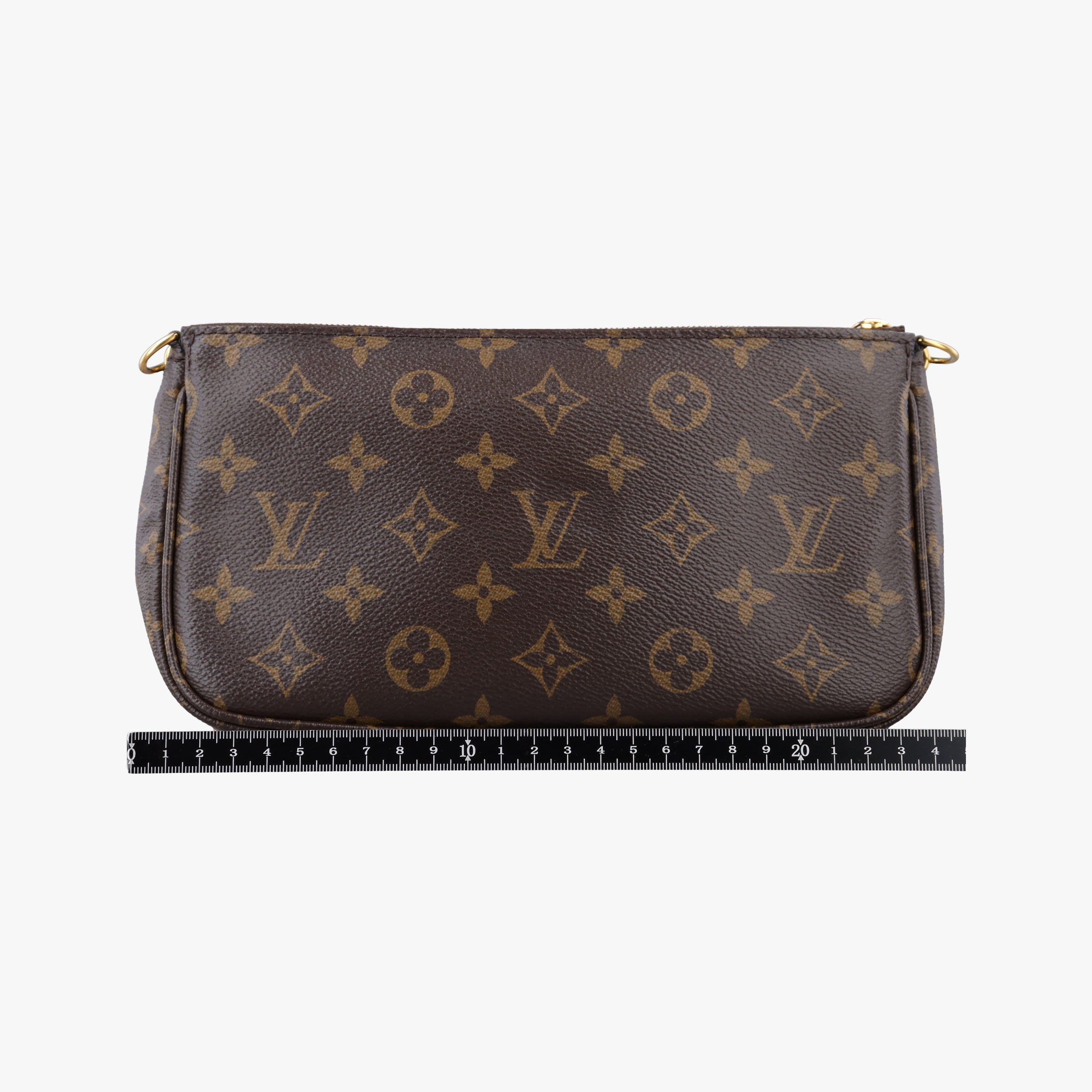 Secondhand Louis Vuitton MULTI POCHETTE ACCESSOIRES MARRON×Khaki Monogram Canvas M44840 shoulderbag | stylenewstar