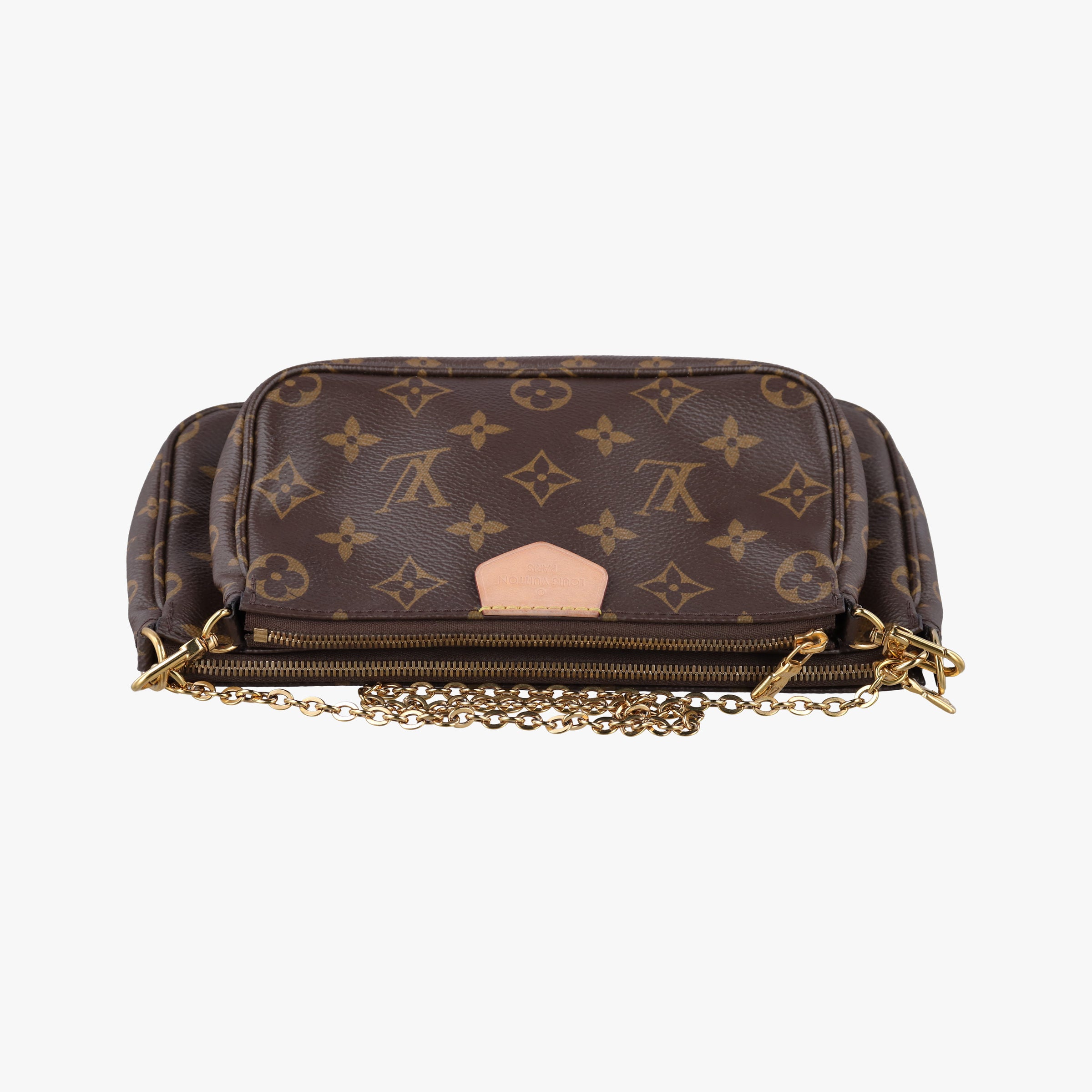Secondhand Louis Vuitton MULTI POCHETTE ACCESSOIRES MARRON×Khaki Monogram Canvas M44840 shoulderbag | stylenewstar
