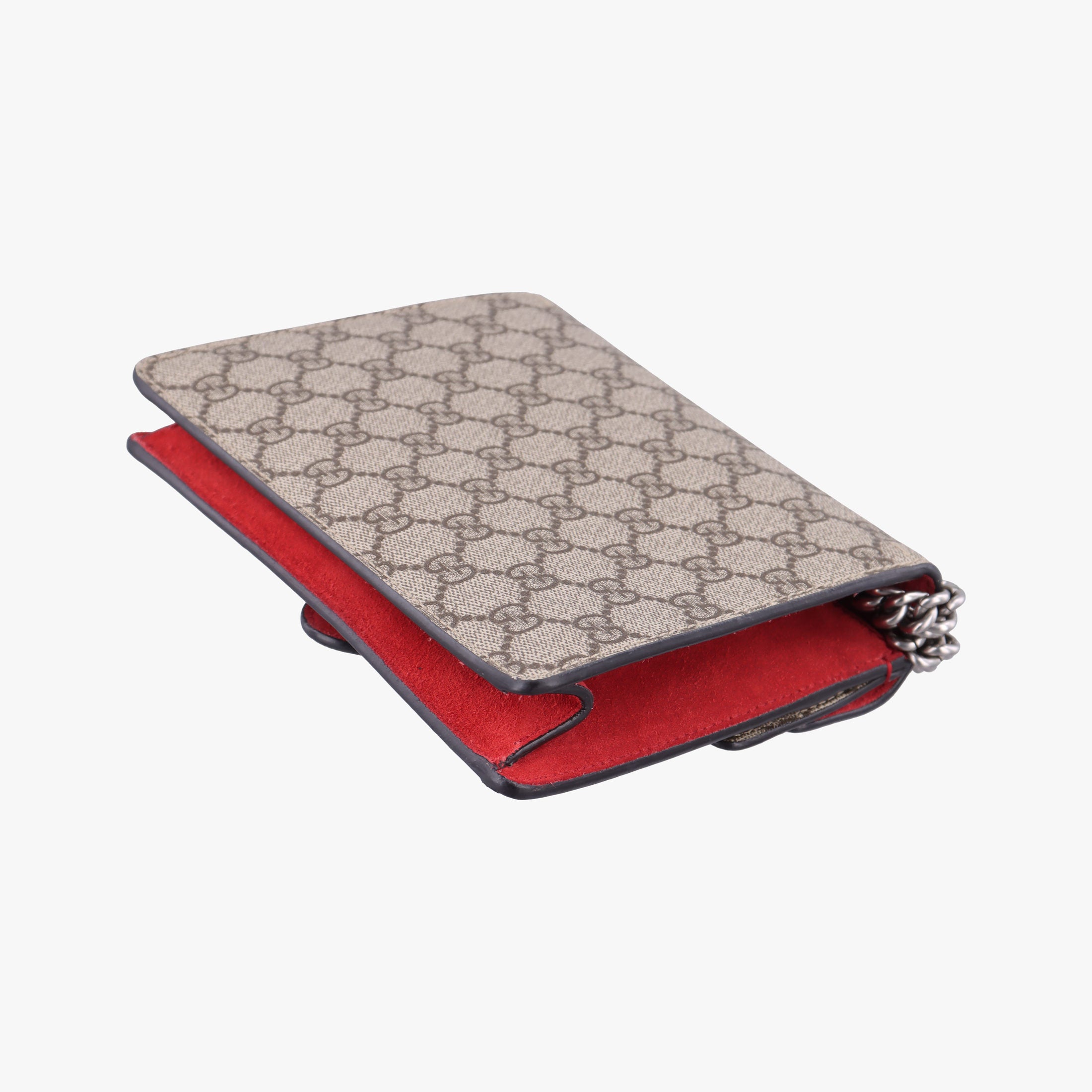 Pre-owned Gucci Dionysus beige×red PVC coated canvas × suede 421970 shoulderbag | stylenewstar