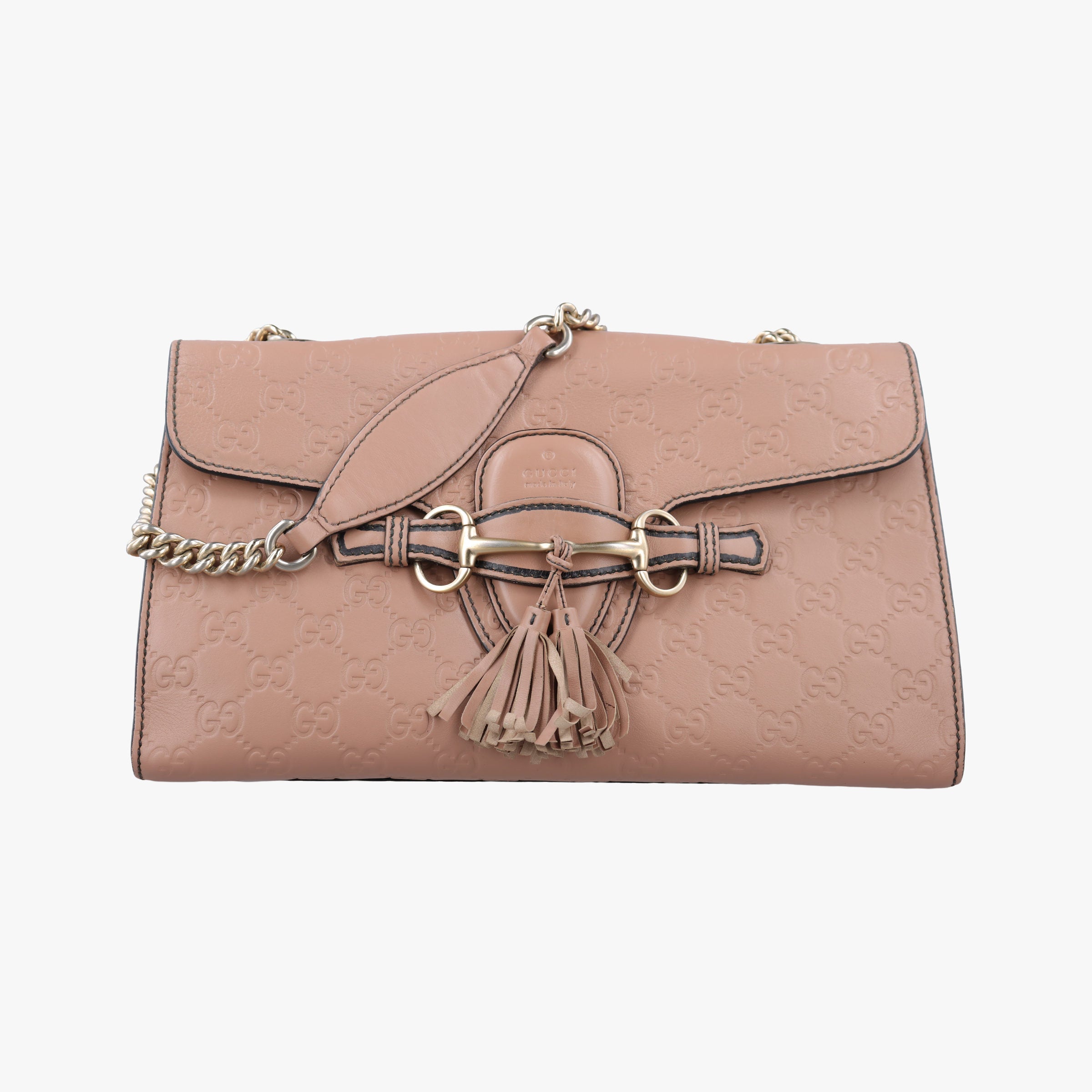 Pre-owned Gucci Emily Beige Leather 295402 shoulderbag | stylenewstar