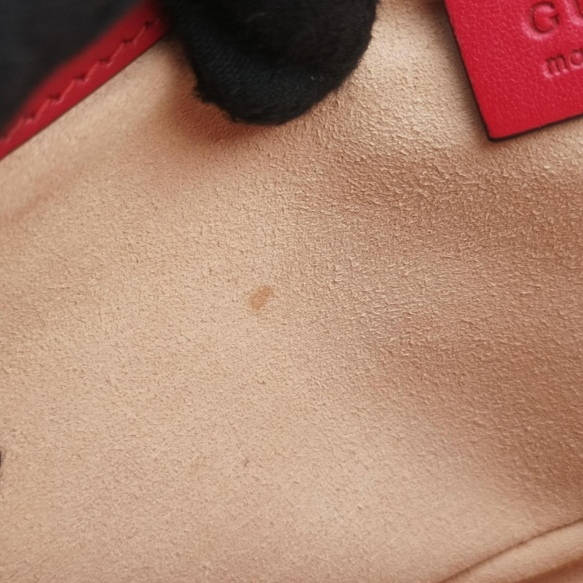 Pre-owned Gucci GG Marmont Red Leather 443497 shoulderbag | stylenewstar