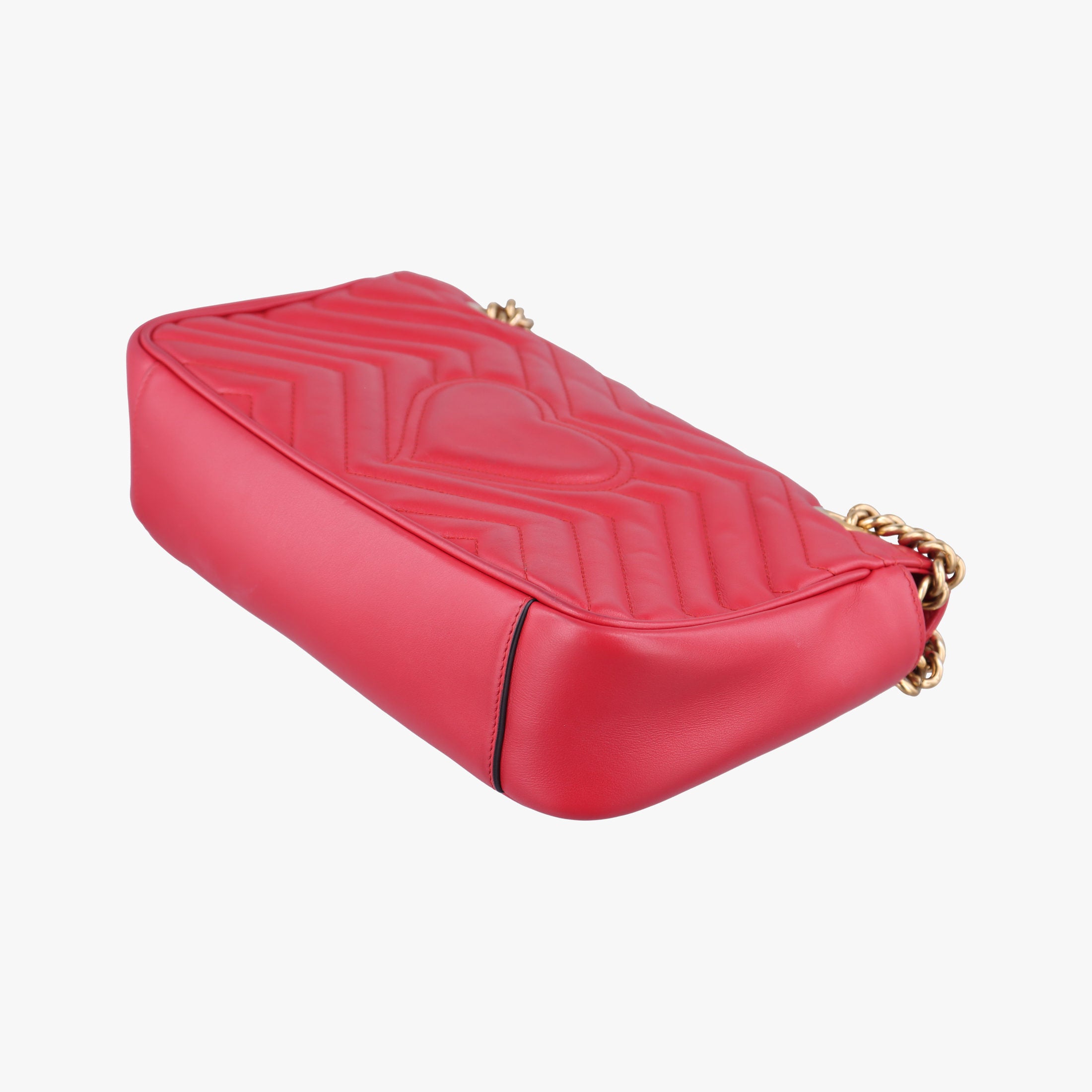 Pre-owned Gucci GG Marmont Red Leather 443497 shoulderbag | stylenewstar
