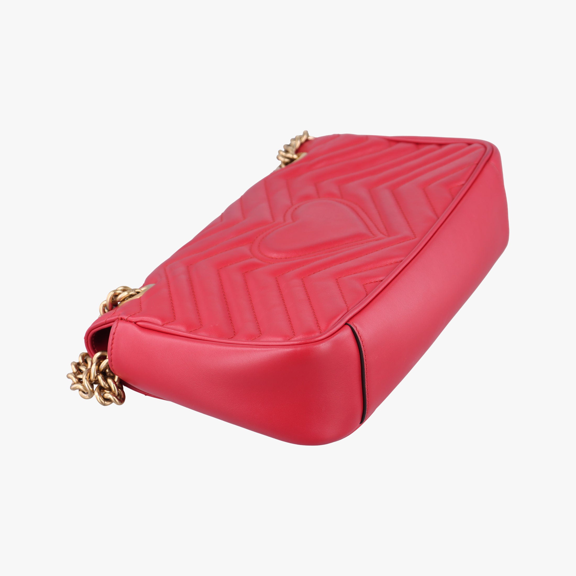 Pre-owned Gucci GG Marmont Red Leather 443497 shoulderbag | stylenewstar